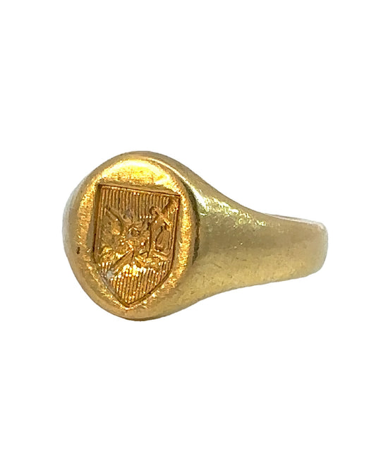 Antique 18ct Yellow Gold UK Chunky Signet Ring