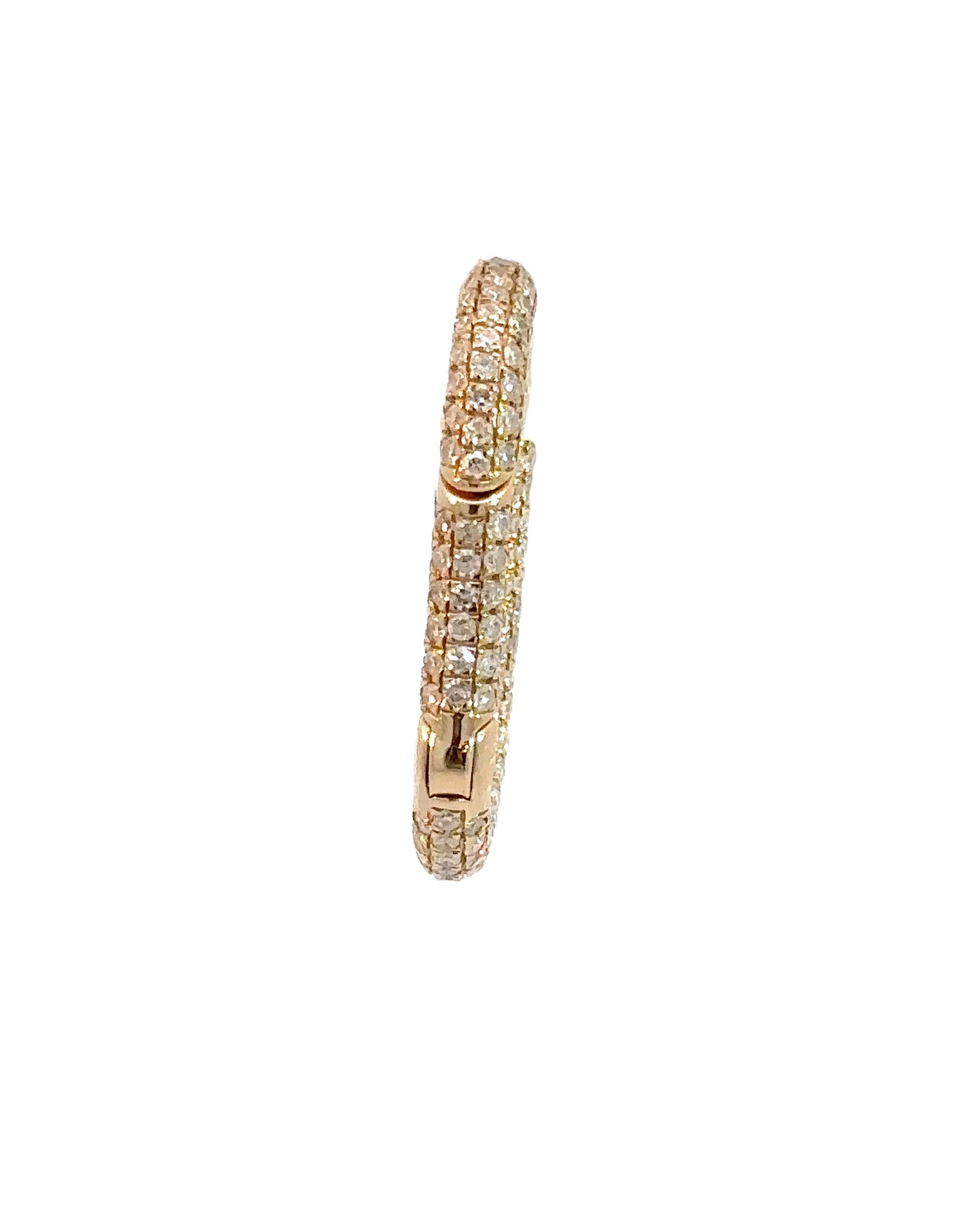 Modern - New 14k Gold Large Pavé Diamond Clip