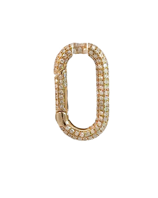 Modern - New 14k Gold Large Pavé Diamond Clip