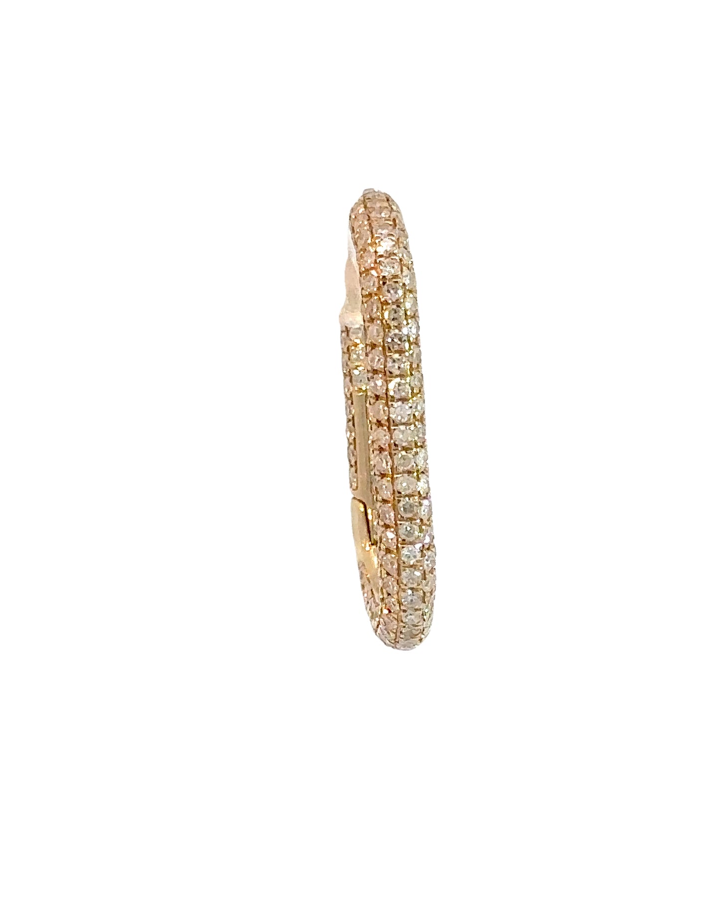 Modern - New 14k Gold Large Pavé Diamond Clip