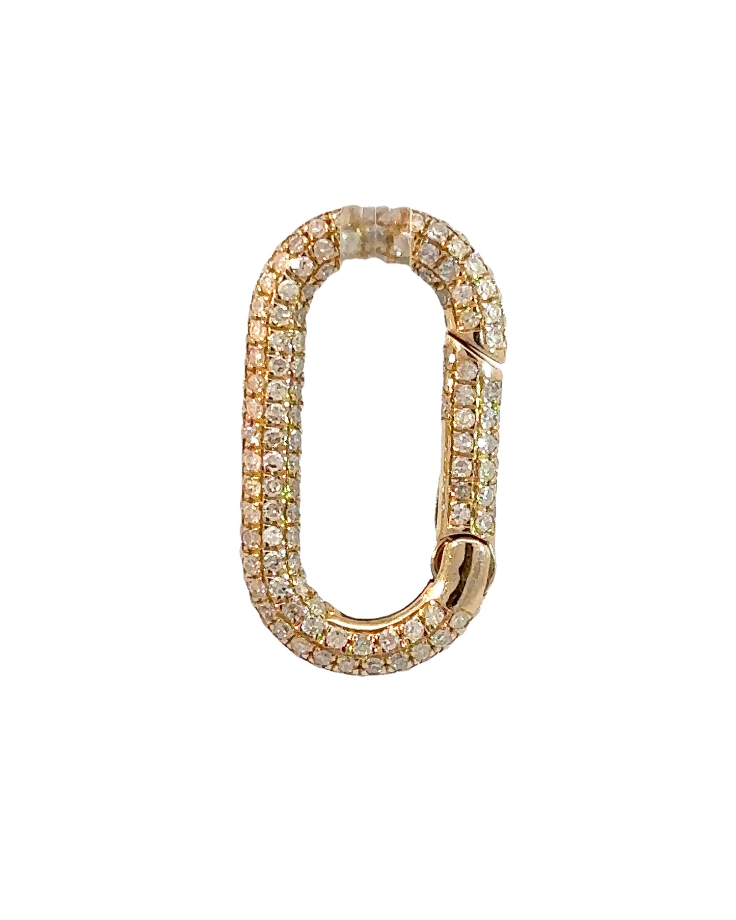 Modern - New 14k Gold Large Pavé Diamond Clip