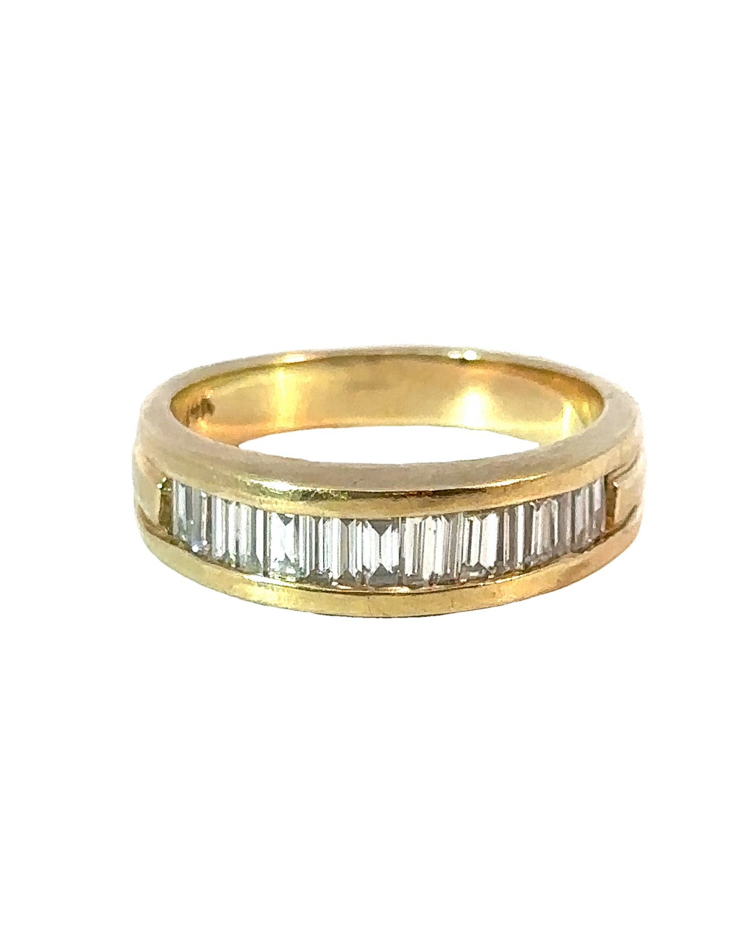 Vintage Diamond Baguette and 14k Yellow Gold Ring