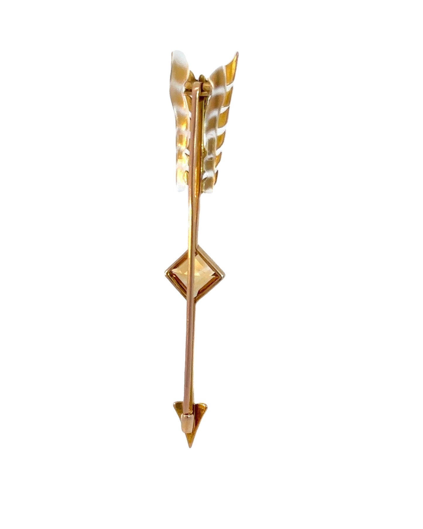 Vintage 14k Citrine Arrow Pendant