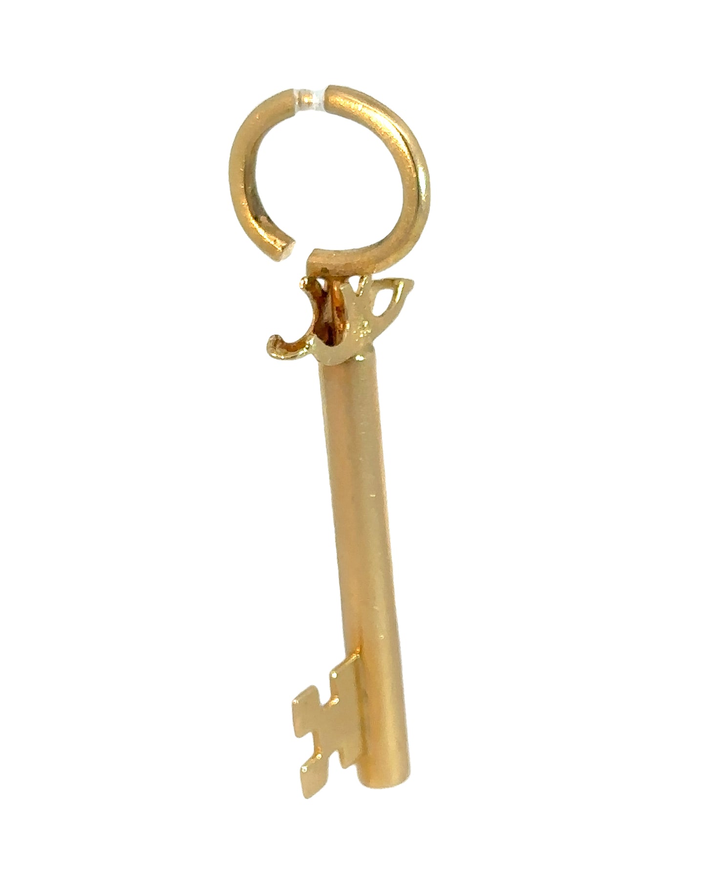 Vintage 14k Gold Key Charm Holder Pendant