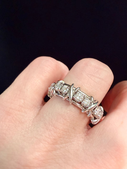 Tiffany and Co. Diamond Schlumberger Ring