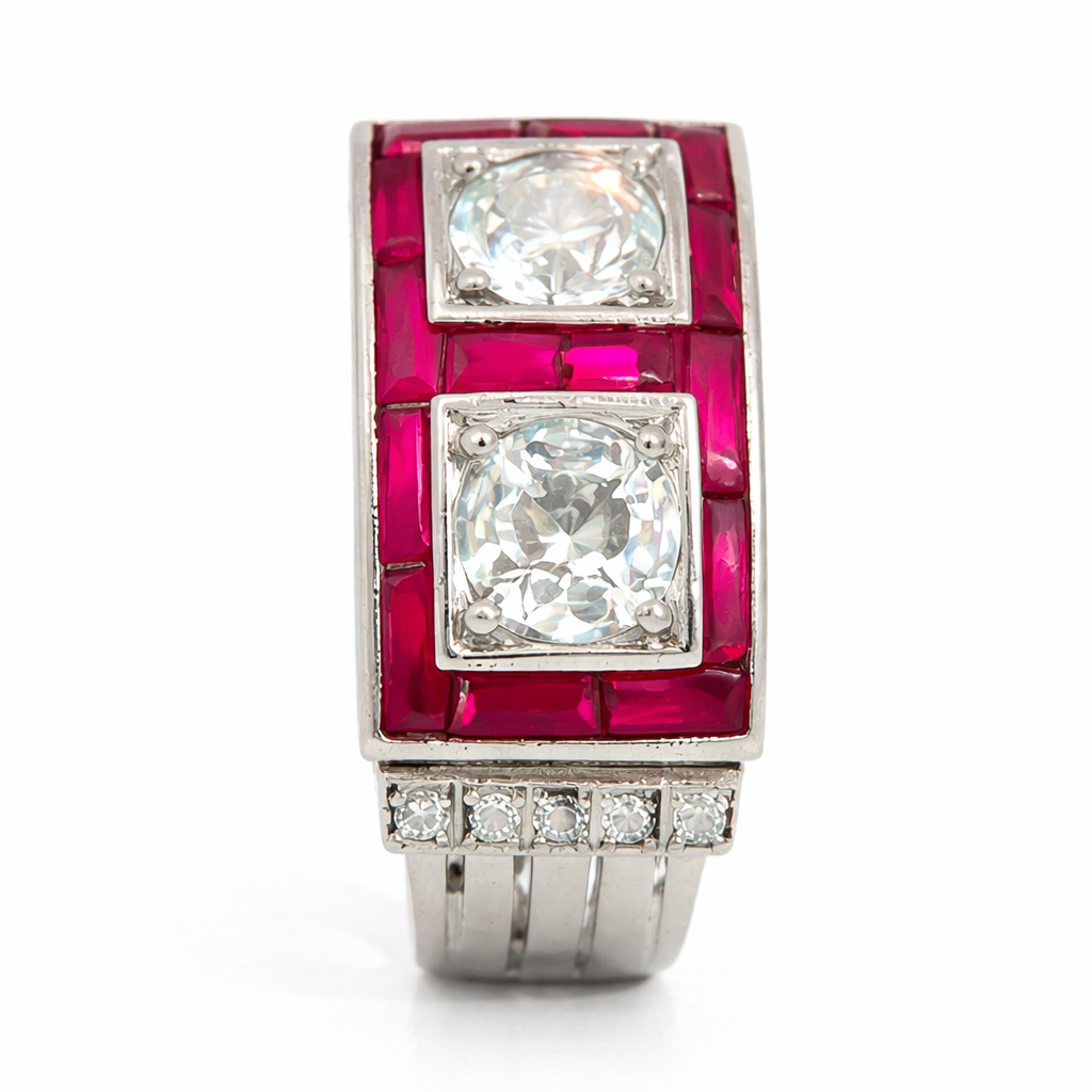 Art Deco Diamond and Ruby Ring