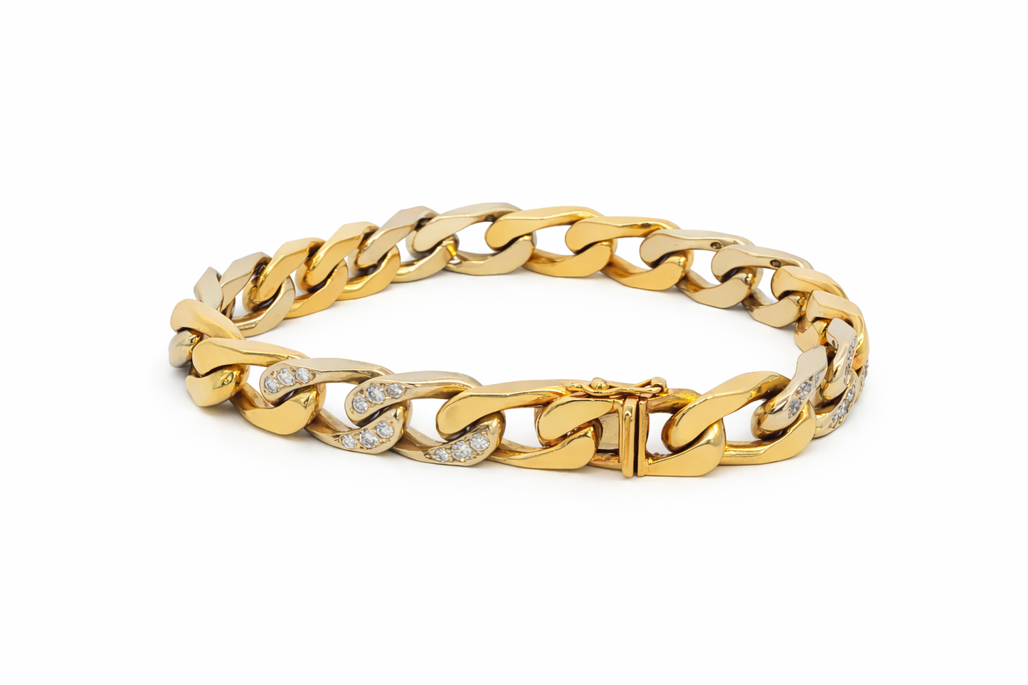 Vintage Bulgari Diamond Two-Tone Bracelet