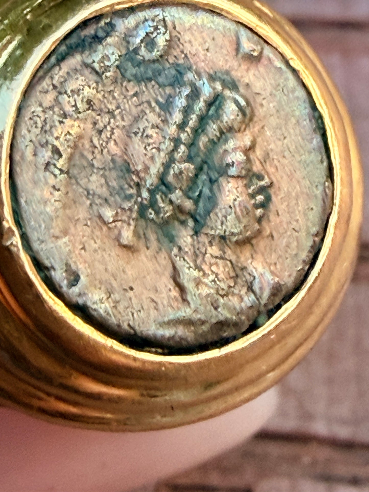 Vintage Bvlgari Monete Ancient Roman Coin Ring - Circa 1960s