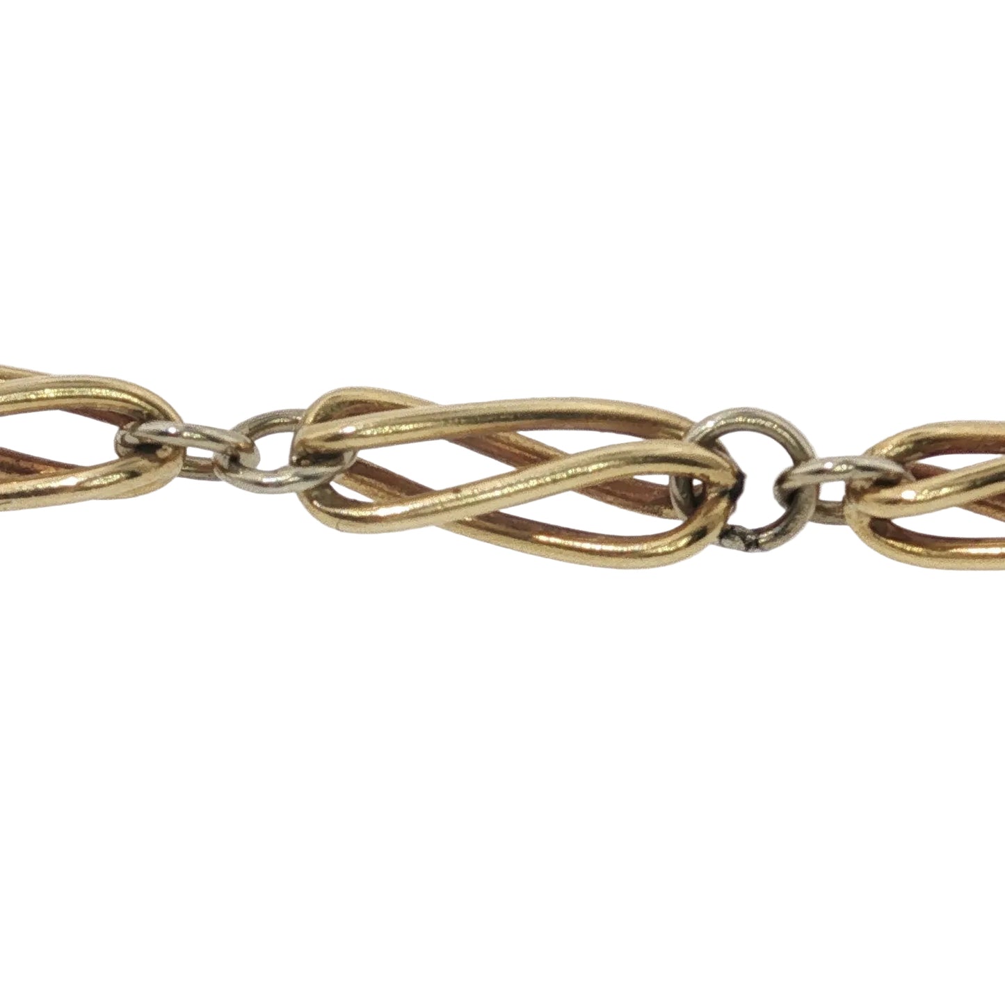 Vintage 18k Trap Cage Link Chain