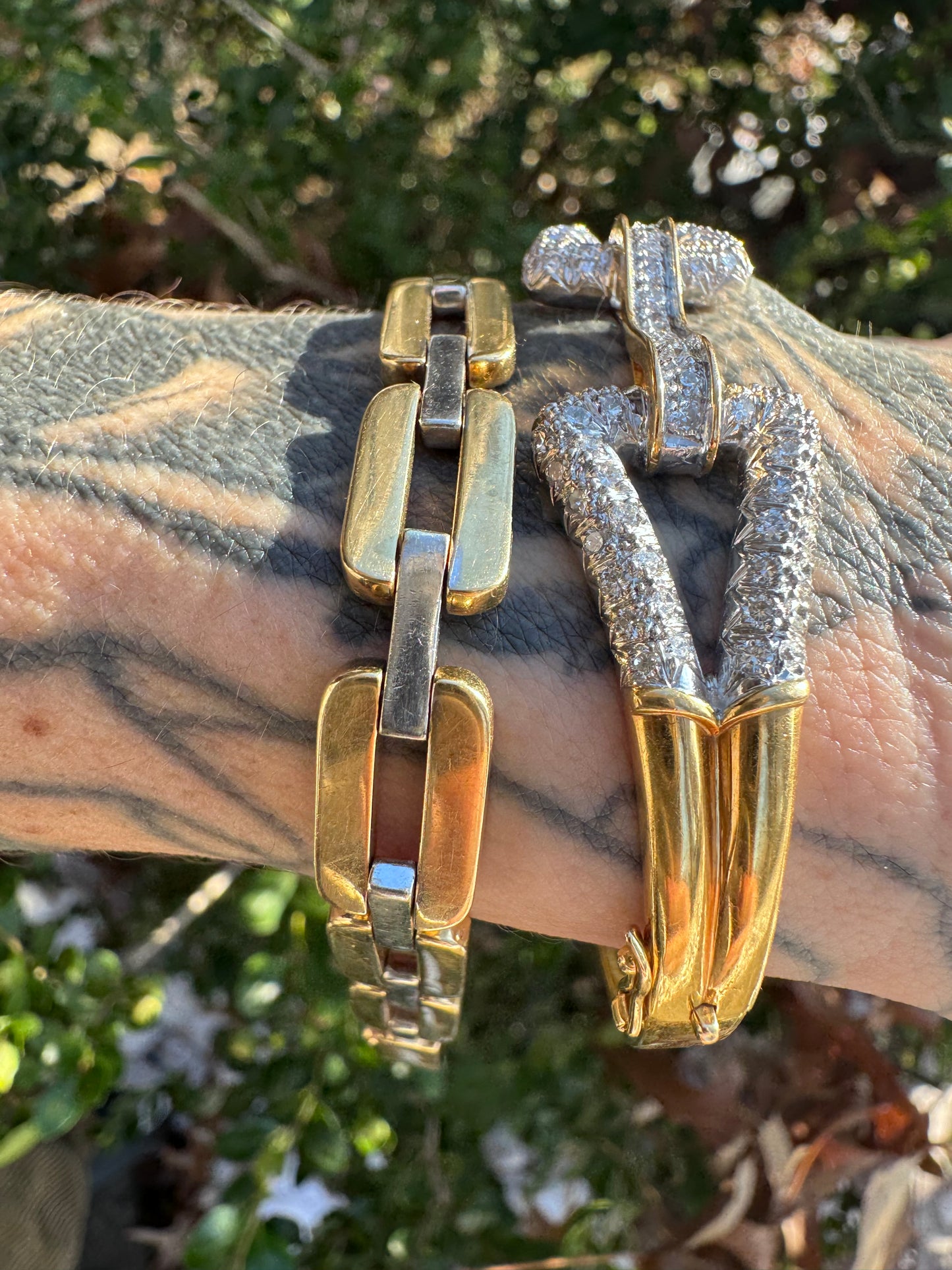 Vintage Pave Set Diamond Bangle