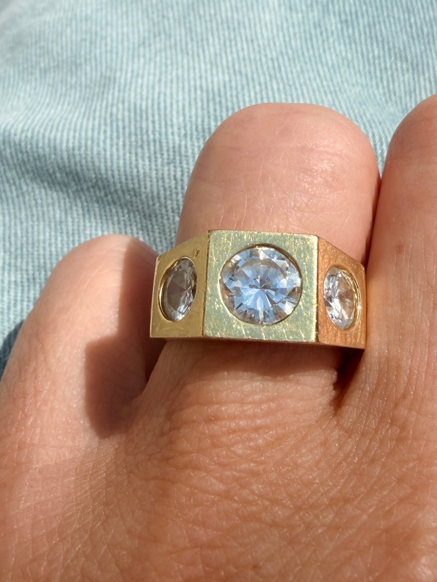Vintage Three Stone Diamond Ring