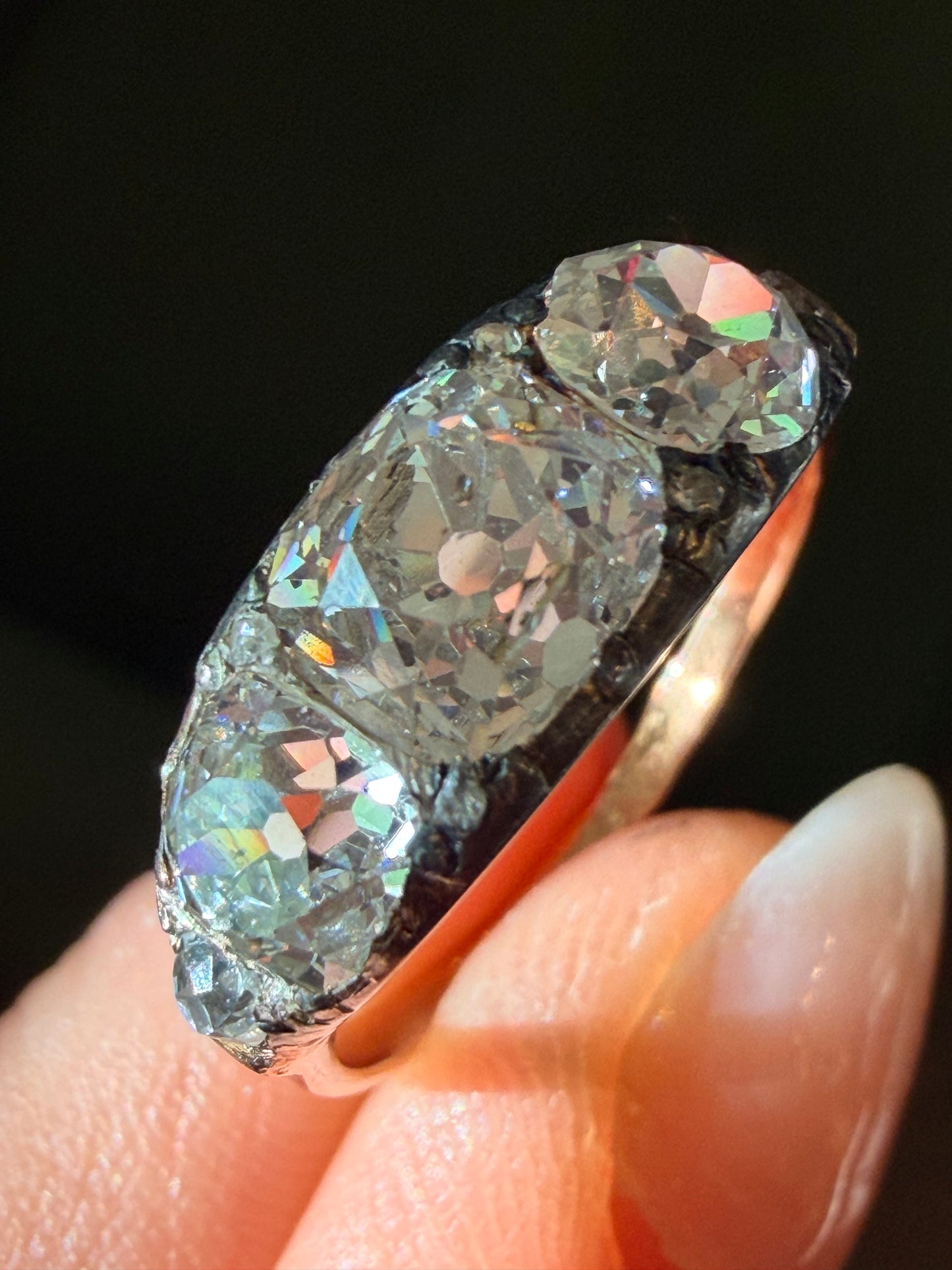 Antique Russian Three Stone