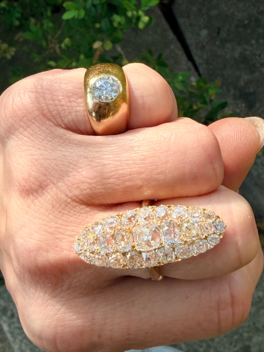 Old European Cut Diamond Dome Ring