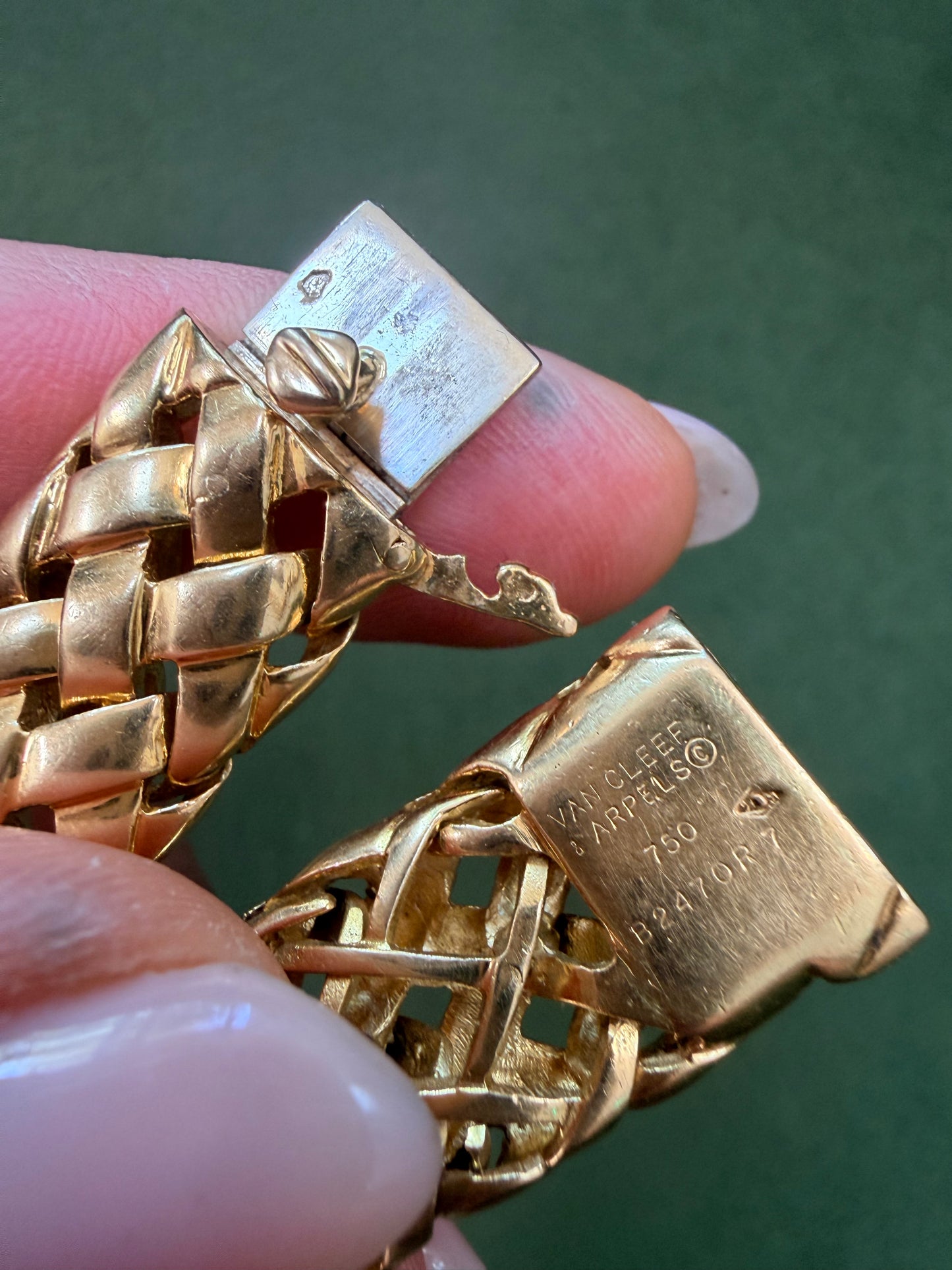 Vintage Van Cleef and Arpels Woven Gold Bracelet
