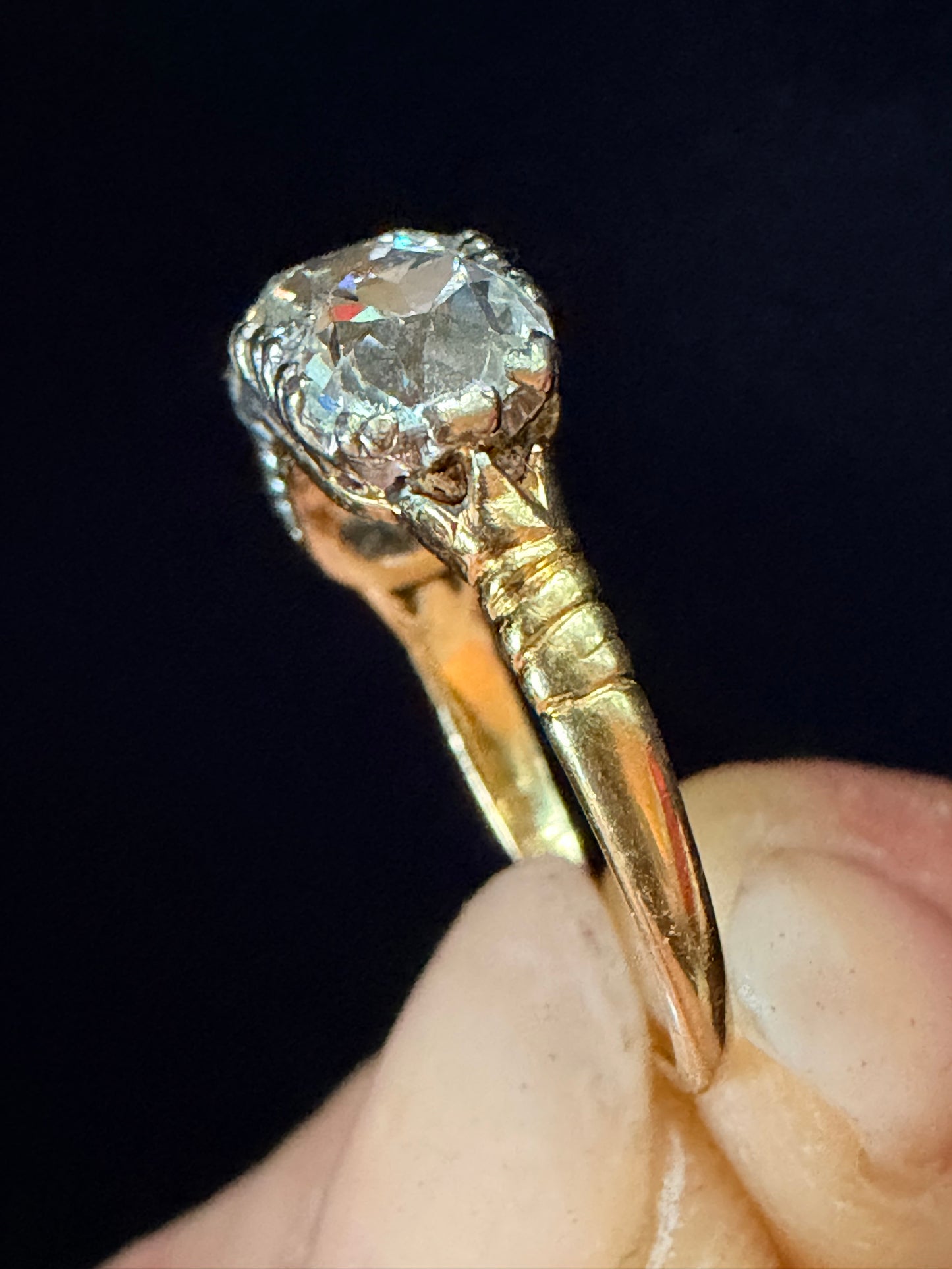 Victorian Old Mine Cut Diamond Ring