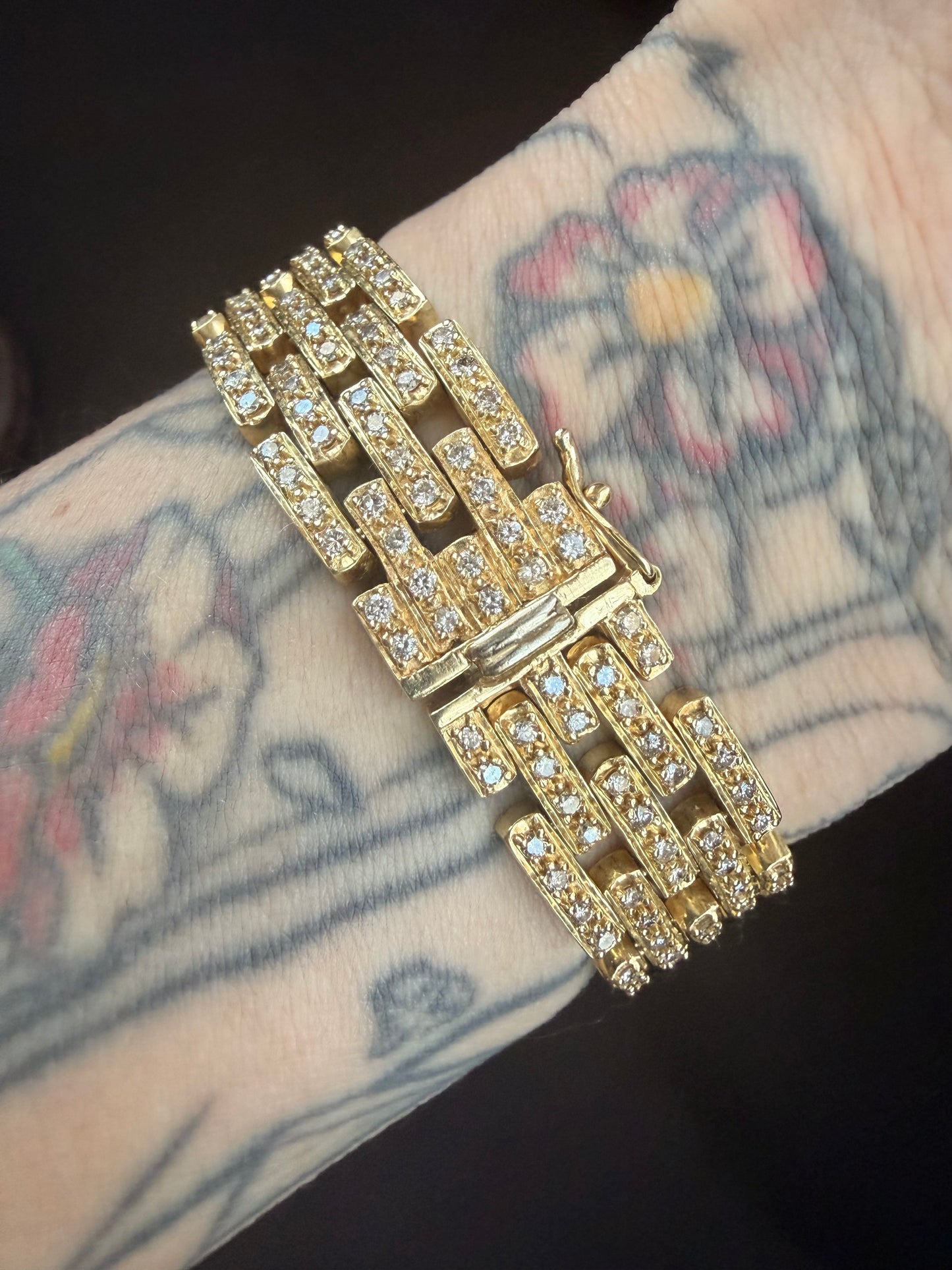 Vintage Panther Style Link Bracelet