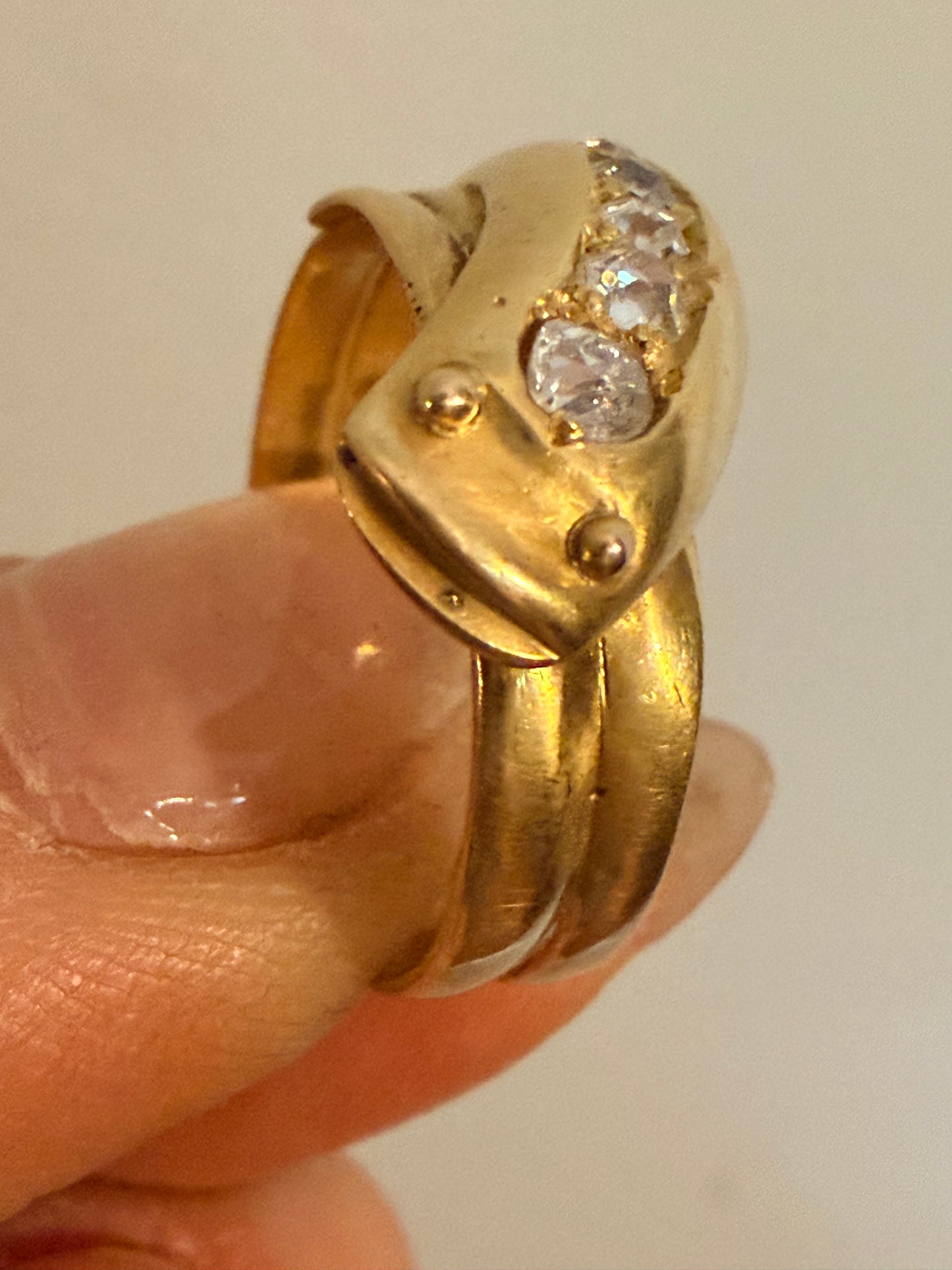Antique Diamond Snake Ring