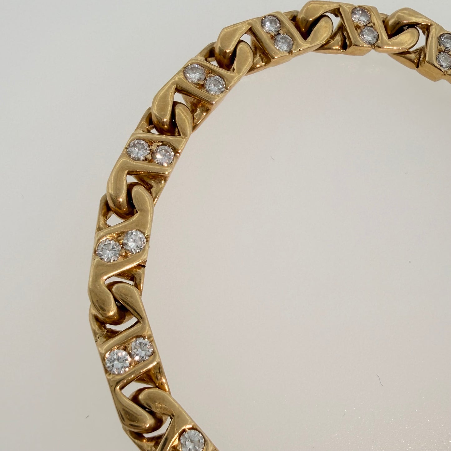 Vintage Diamond Wrapped Link Bracelet