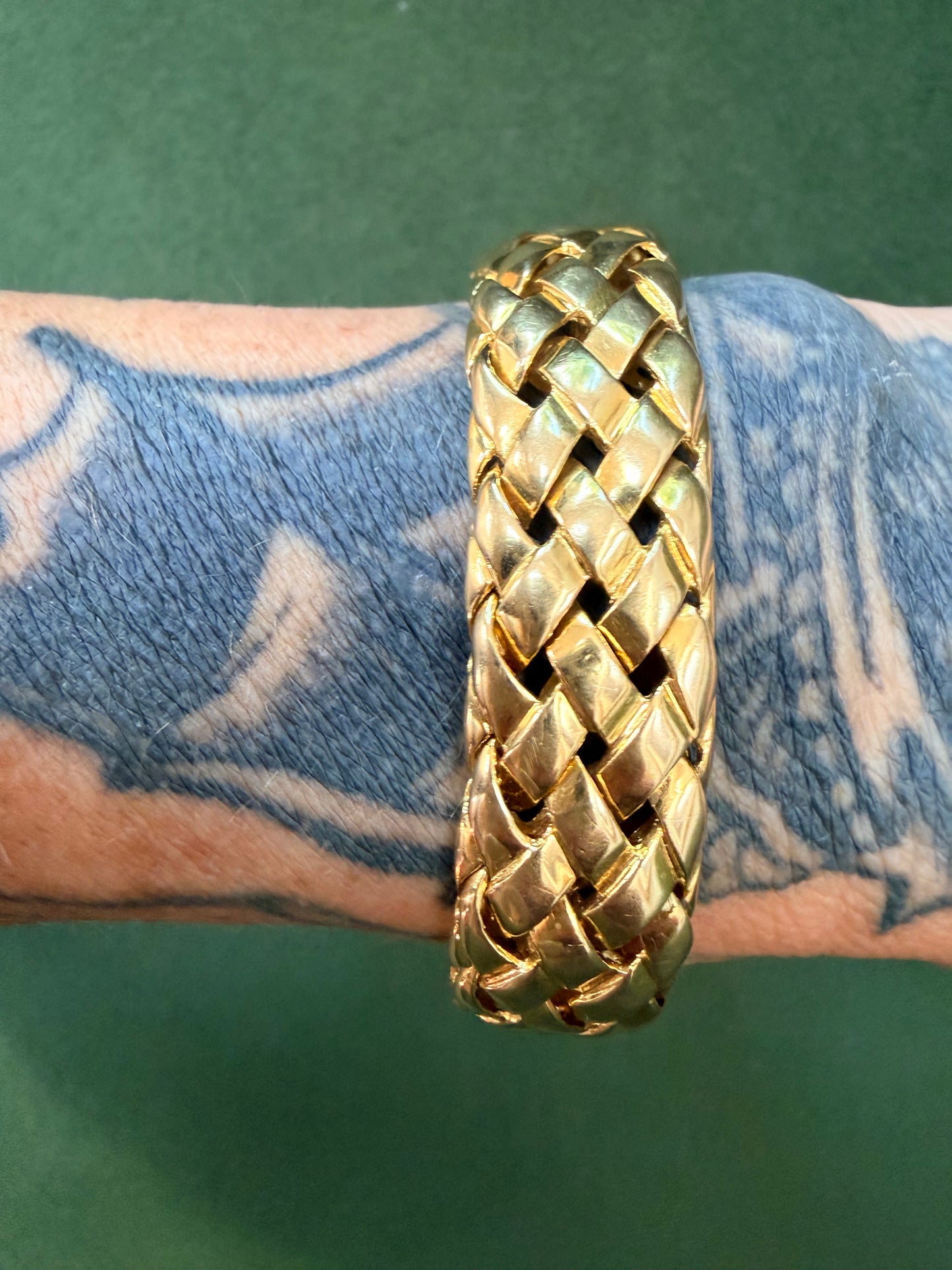 Vintage Van Cleef and Arpels Woven Gold Bracelet