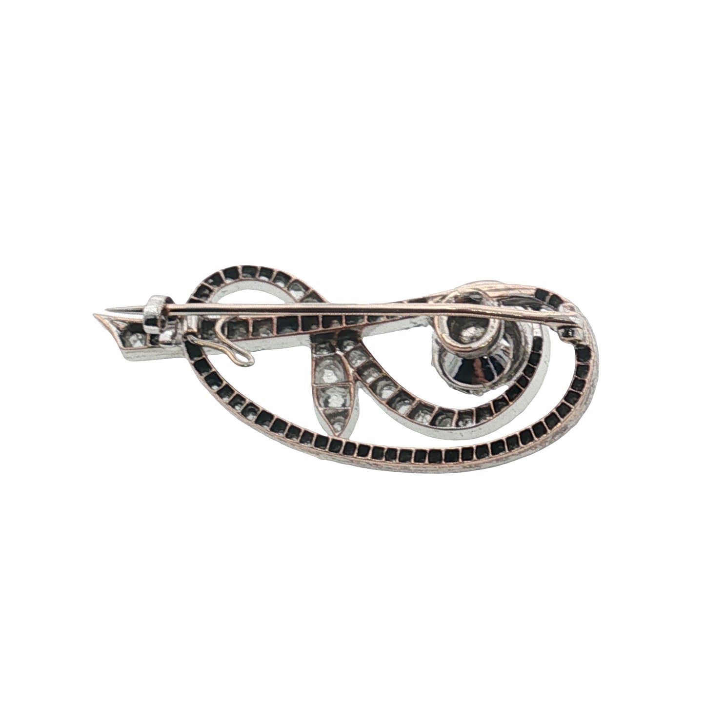 Antique Diamond Snake Brooch