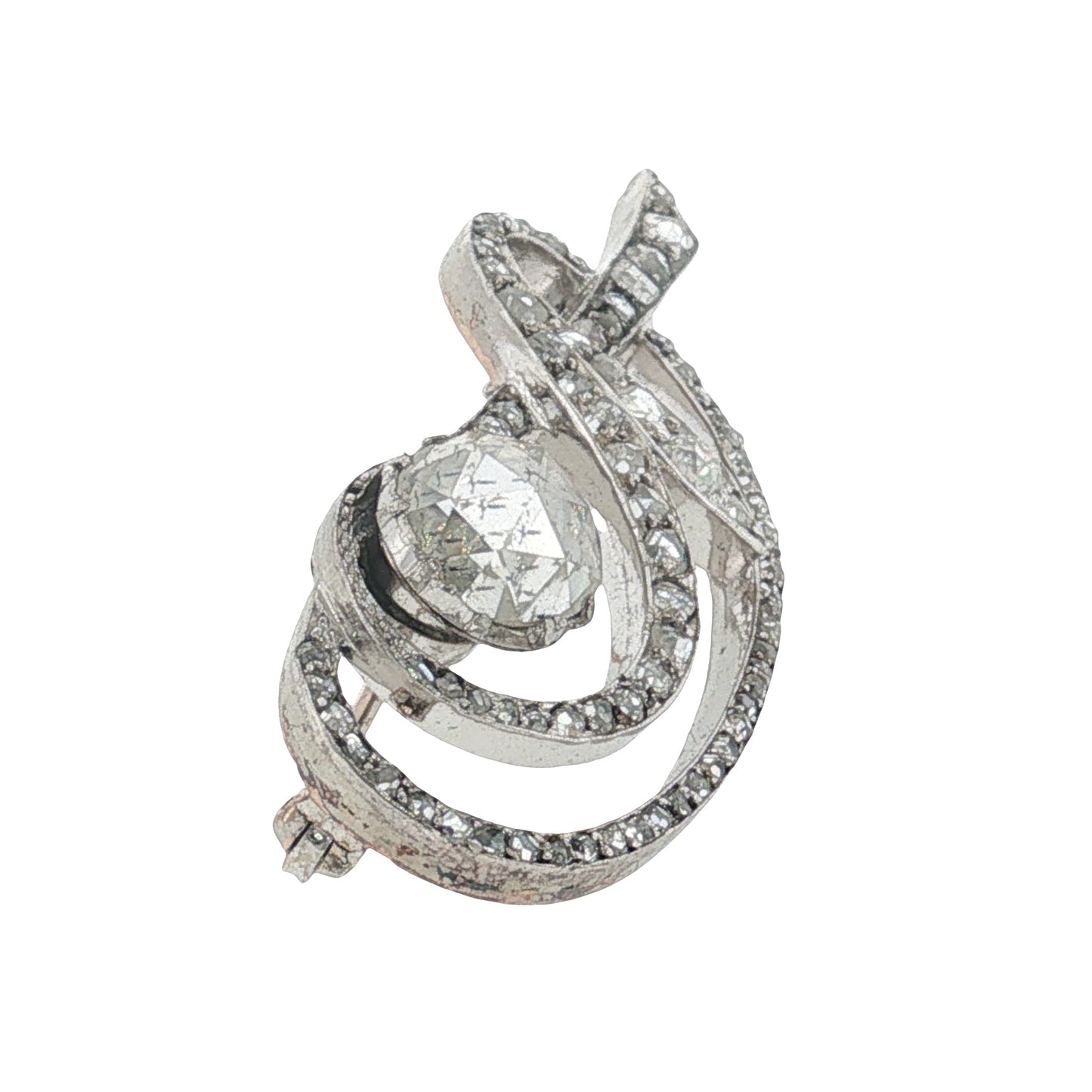 Antique Diamond Snake Brooch