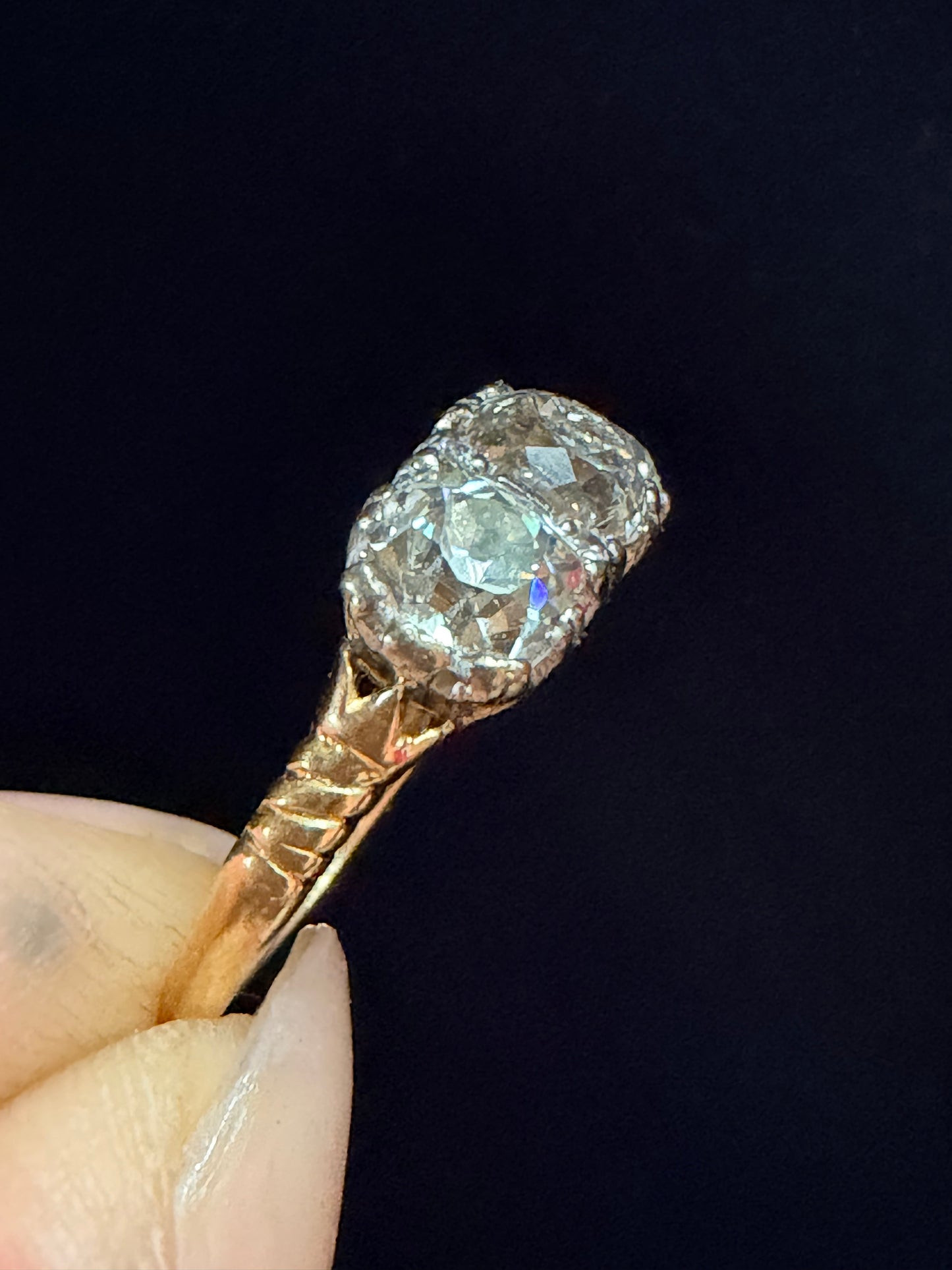 Victorian Old Mine Cut Diamond Ring