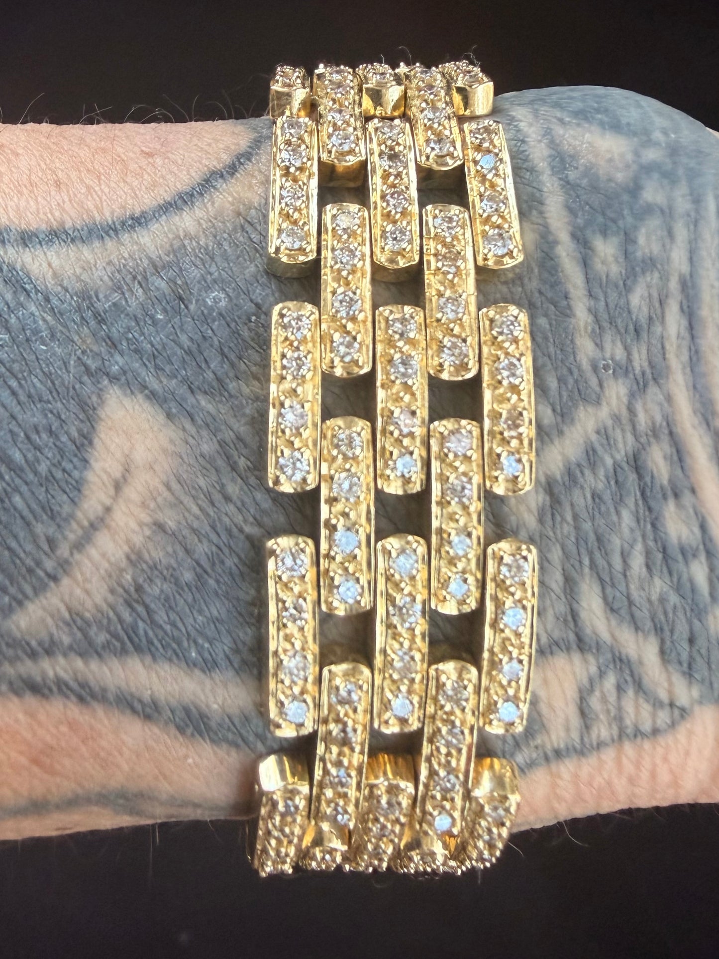 Vintage Panther Style Link Bracelet