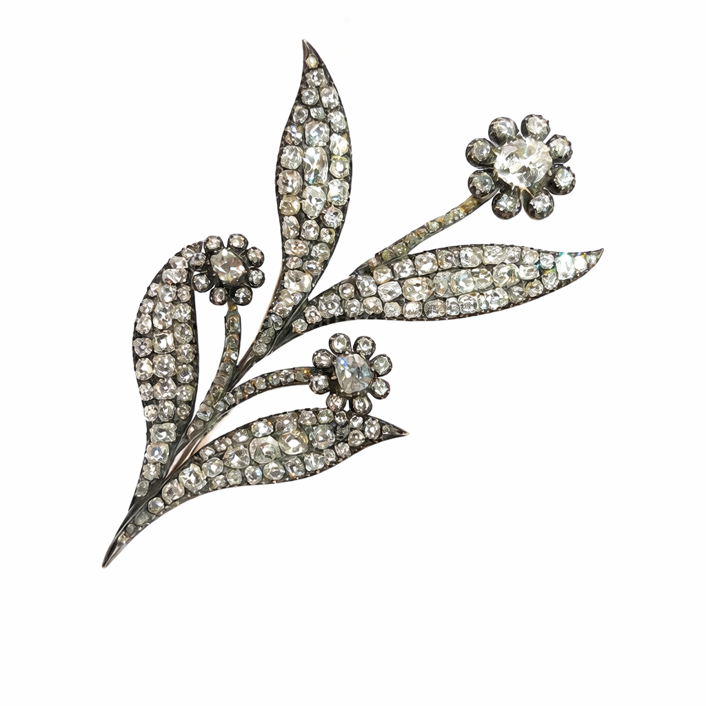 Victorian Flower Spray Brooch