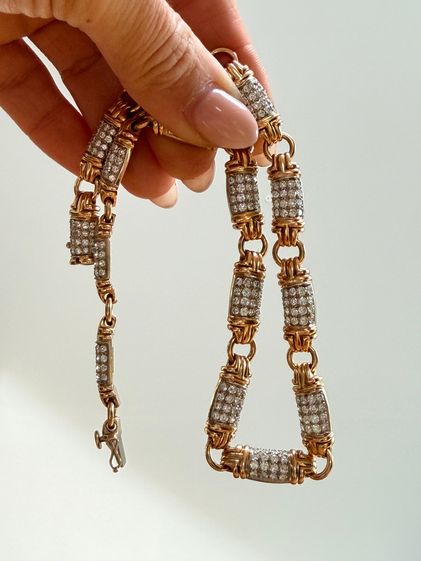 Vintage Bvlgari Diamond Parentesi Collar Necklace