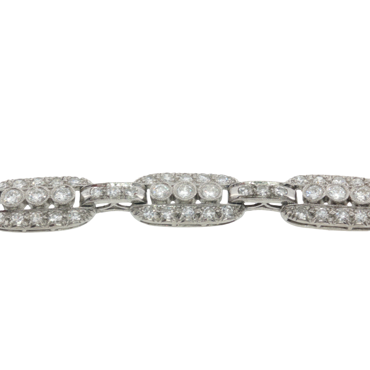 Art Deco Diamond and Platinum Link Bracelet