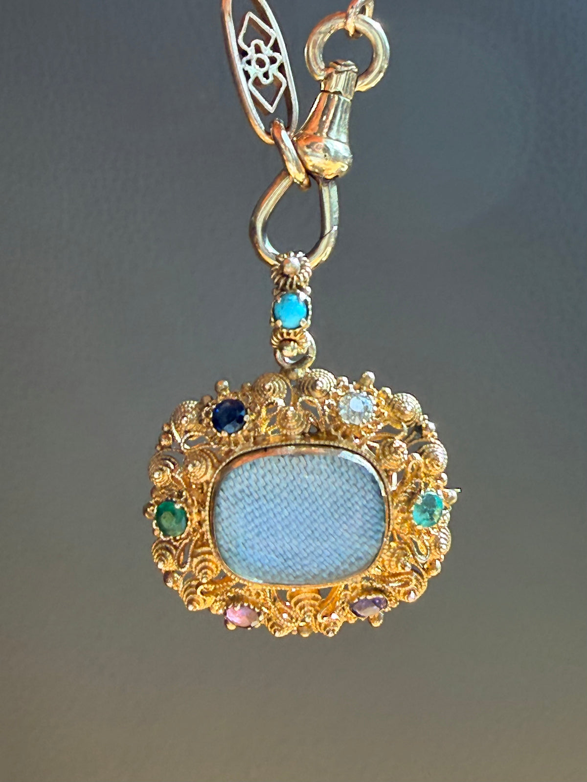 Georgian Dearest Acrostic Cannetille Pendant Circa 1820s