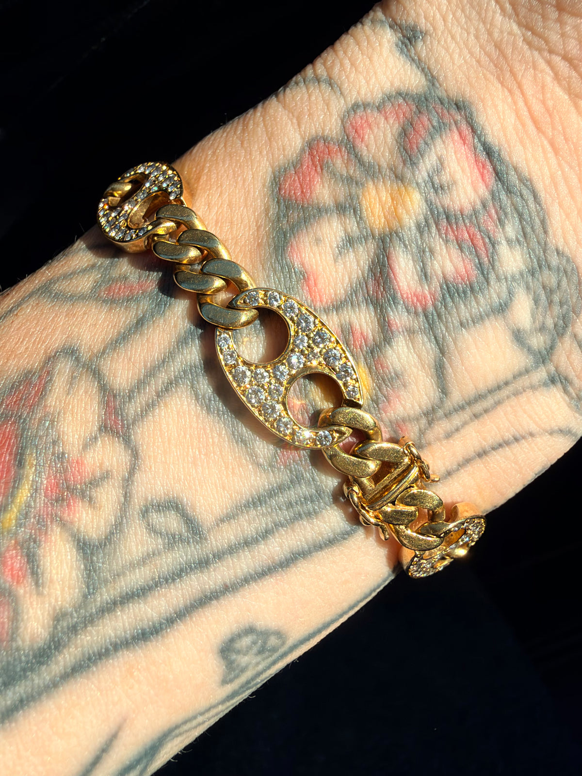 Vintage Bvlgari Diamond Anchor Bracelet