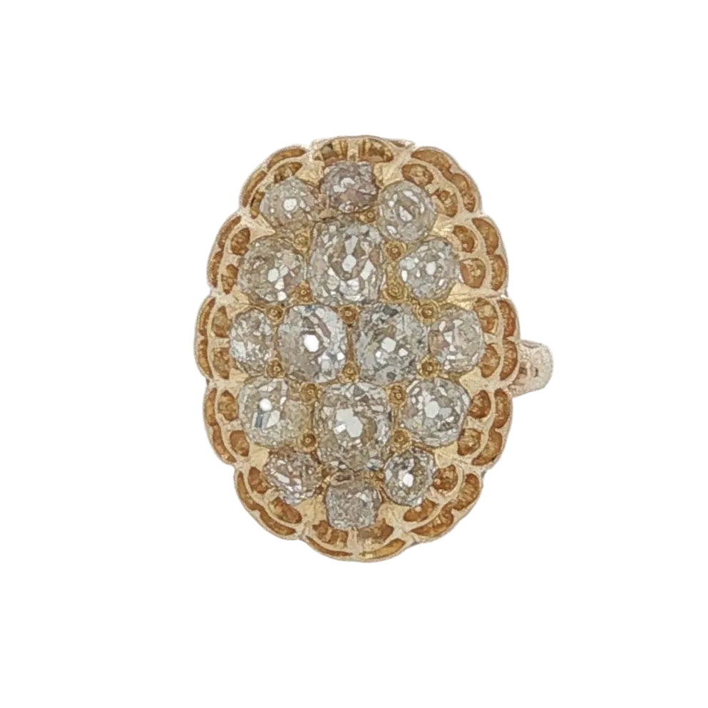 Antique Diamond Cluster Dress Ring