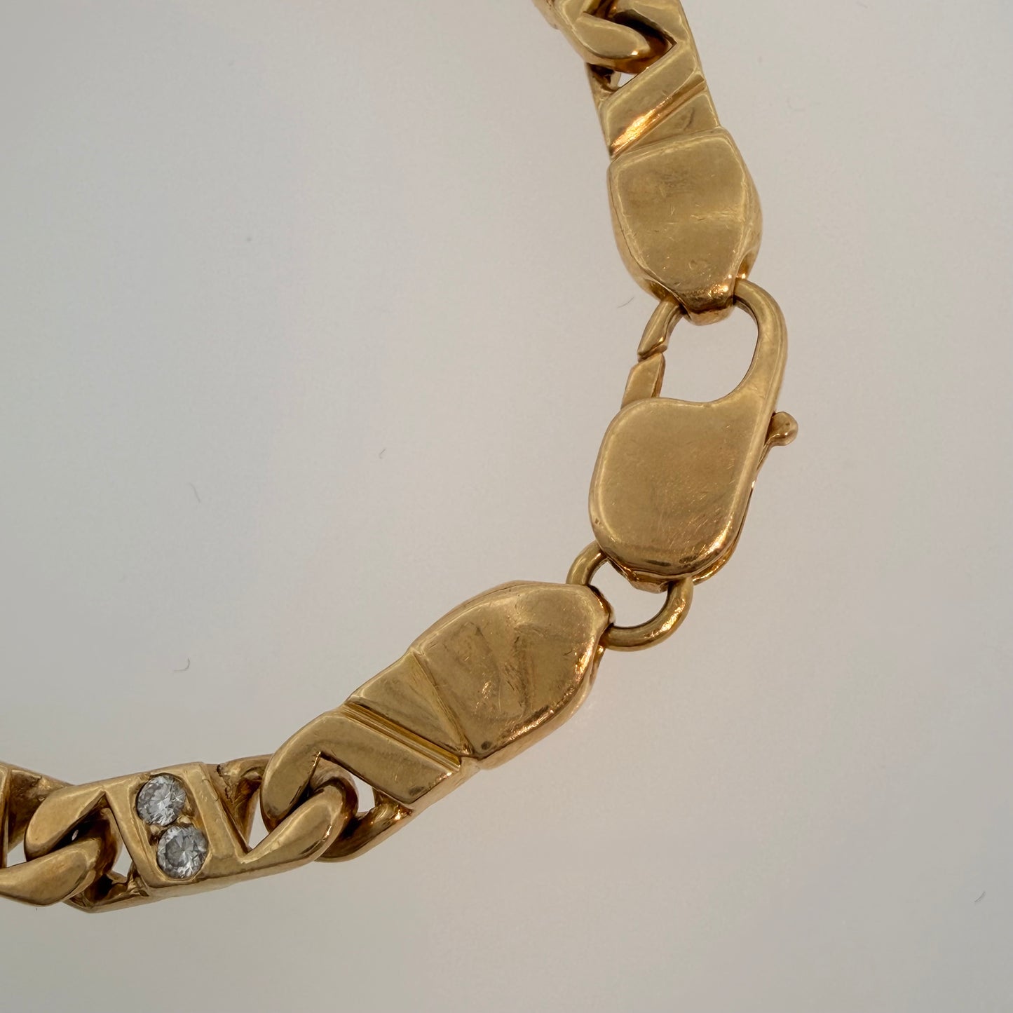 Vintage Diamond Wrapped Link Bracelet
