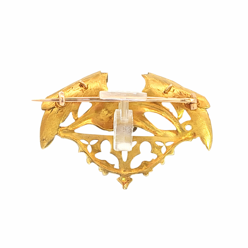 Victorian Diamond Dragon Brooch