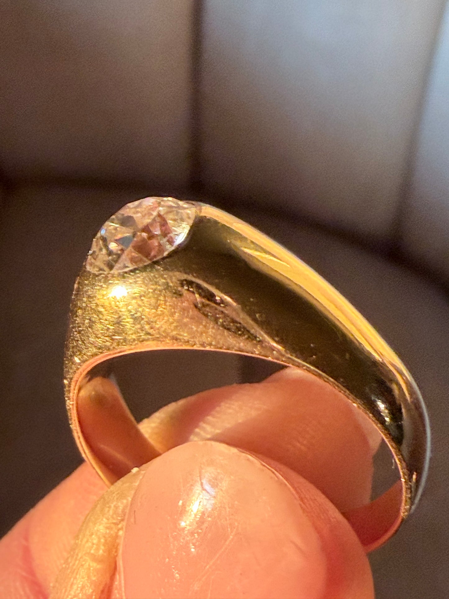 Vintage Old Mine Cut Diamond Ring