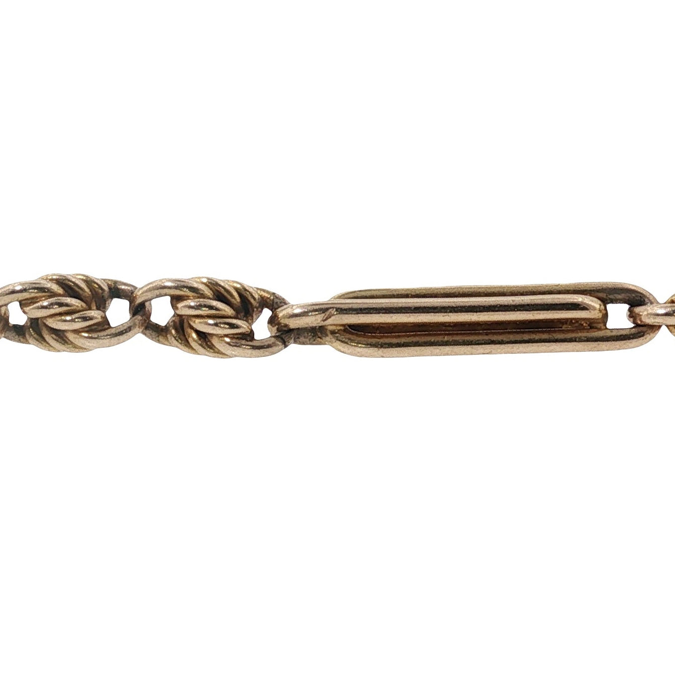 Antique Trombone Bar and Love Knot UK Watch Chain