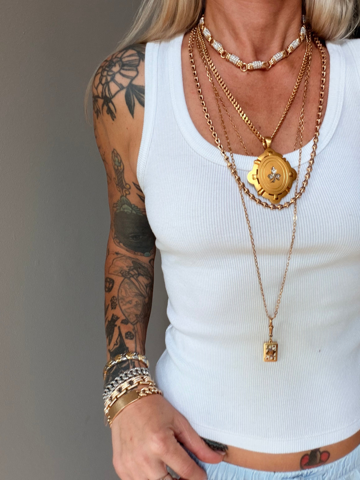 Vintage Portuguese 19k Gold Curb Link Necklace