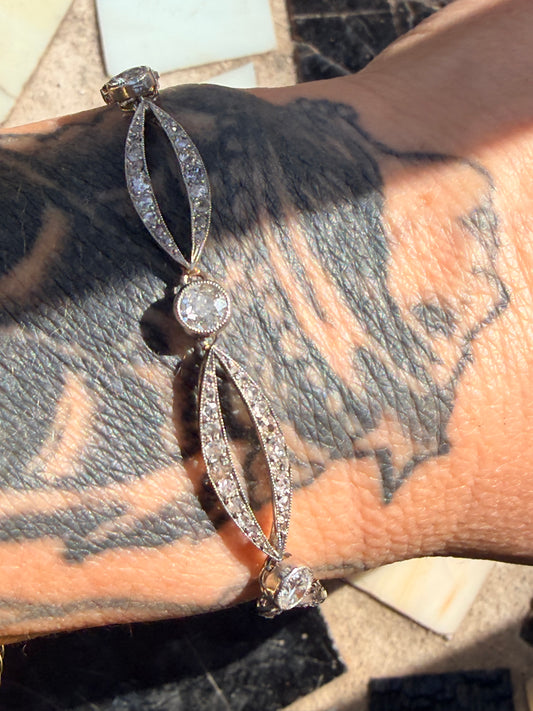 Art Deco Old Cut Diamond Bracelet