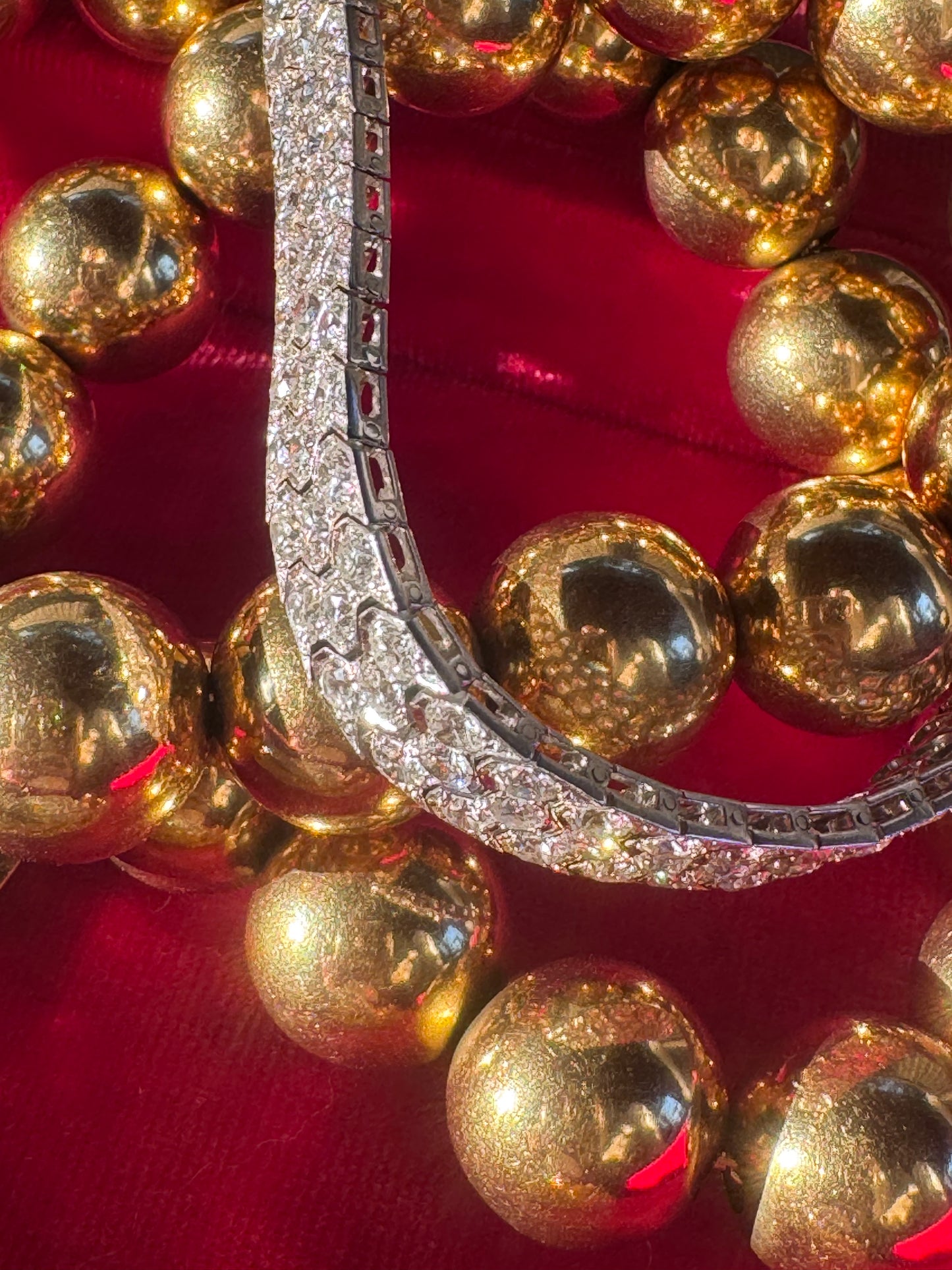 Art Deco Three-Row Honeycomb Diamond Bracelet