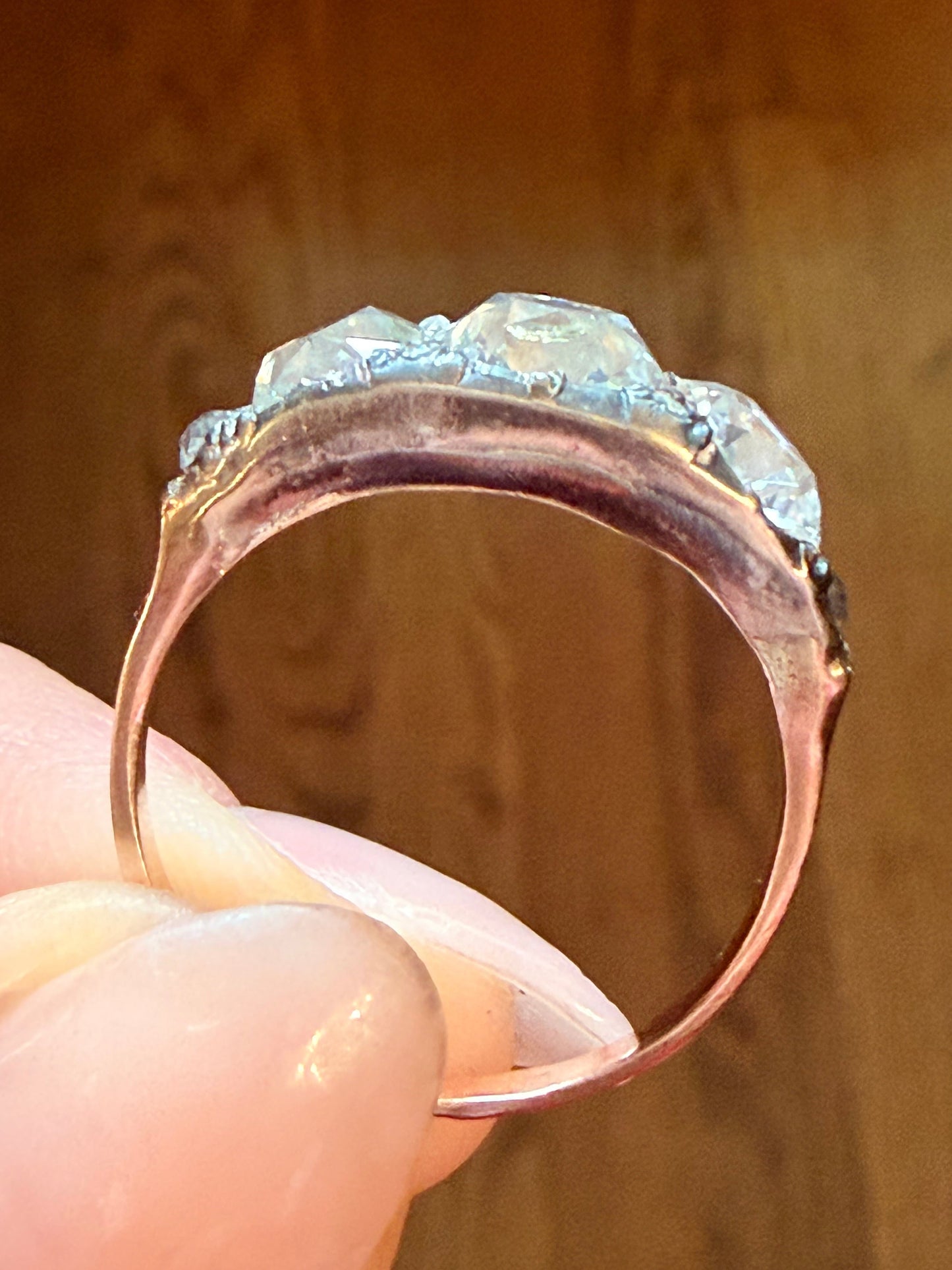 Antique Russian Three Stone