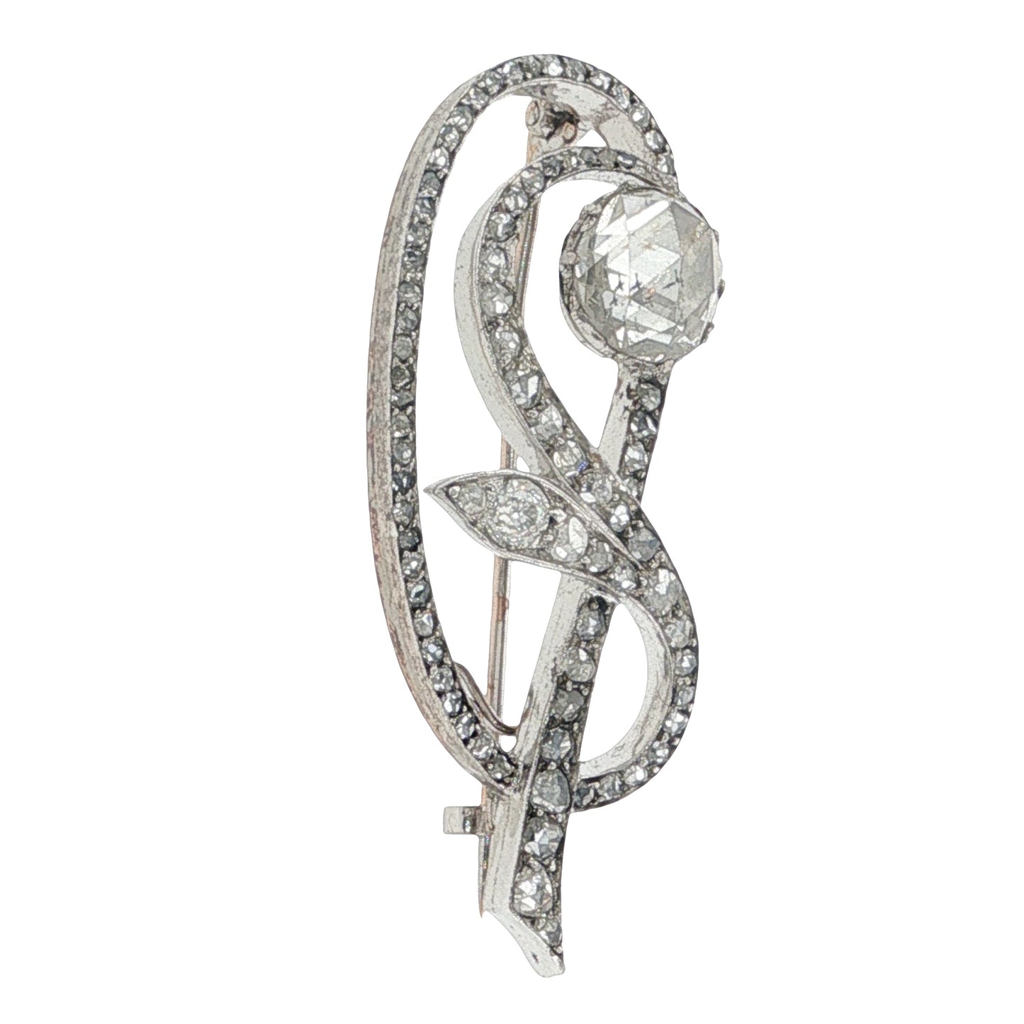 Antique Diamond Snake Brooch