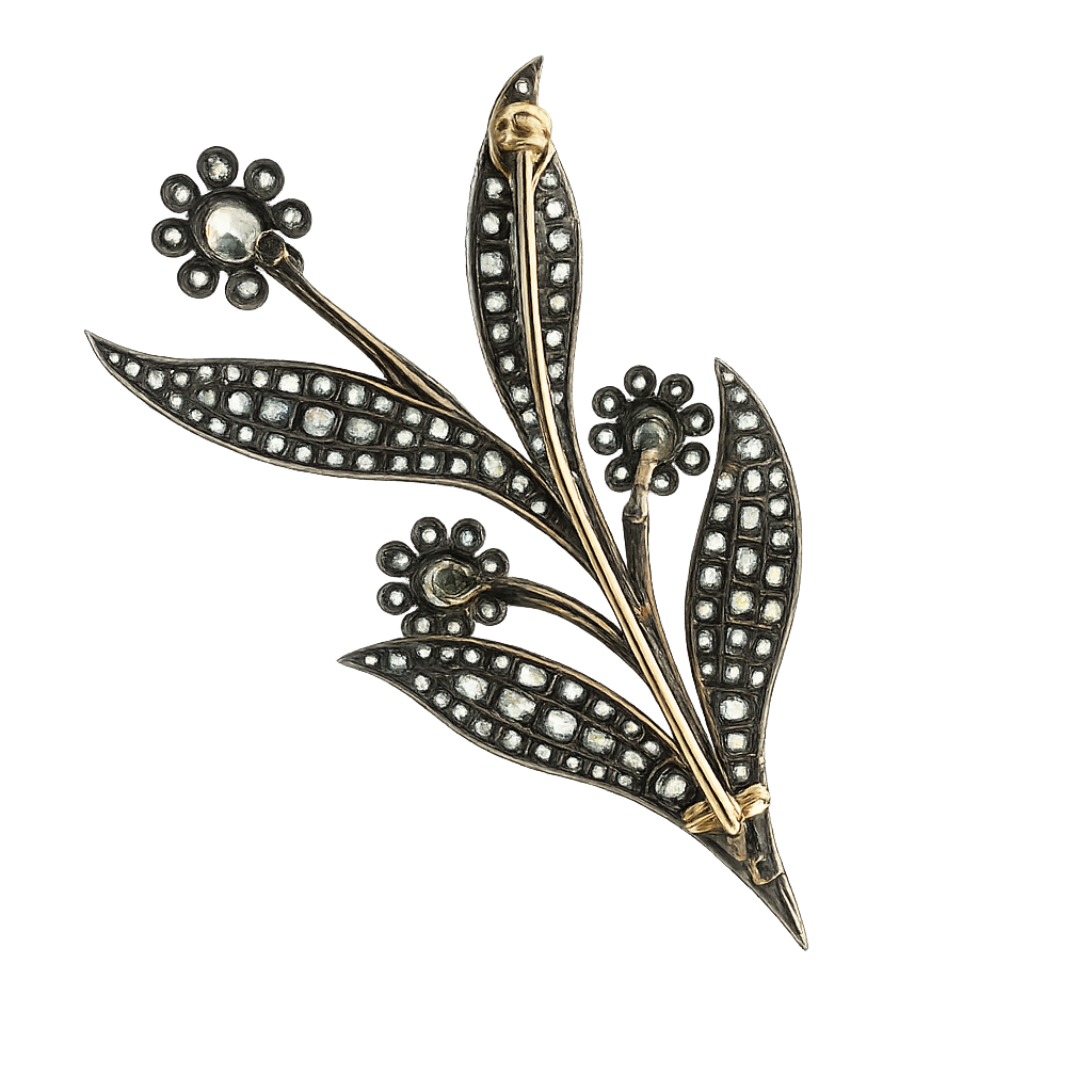 Victorian Flower Spray Brooch