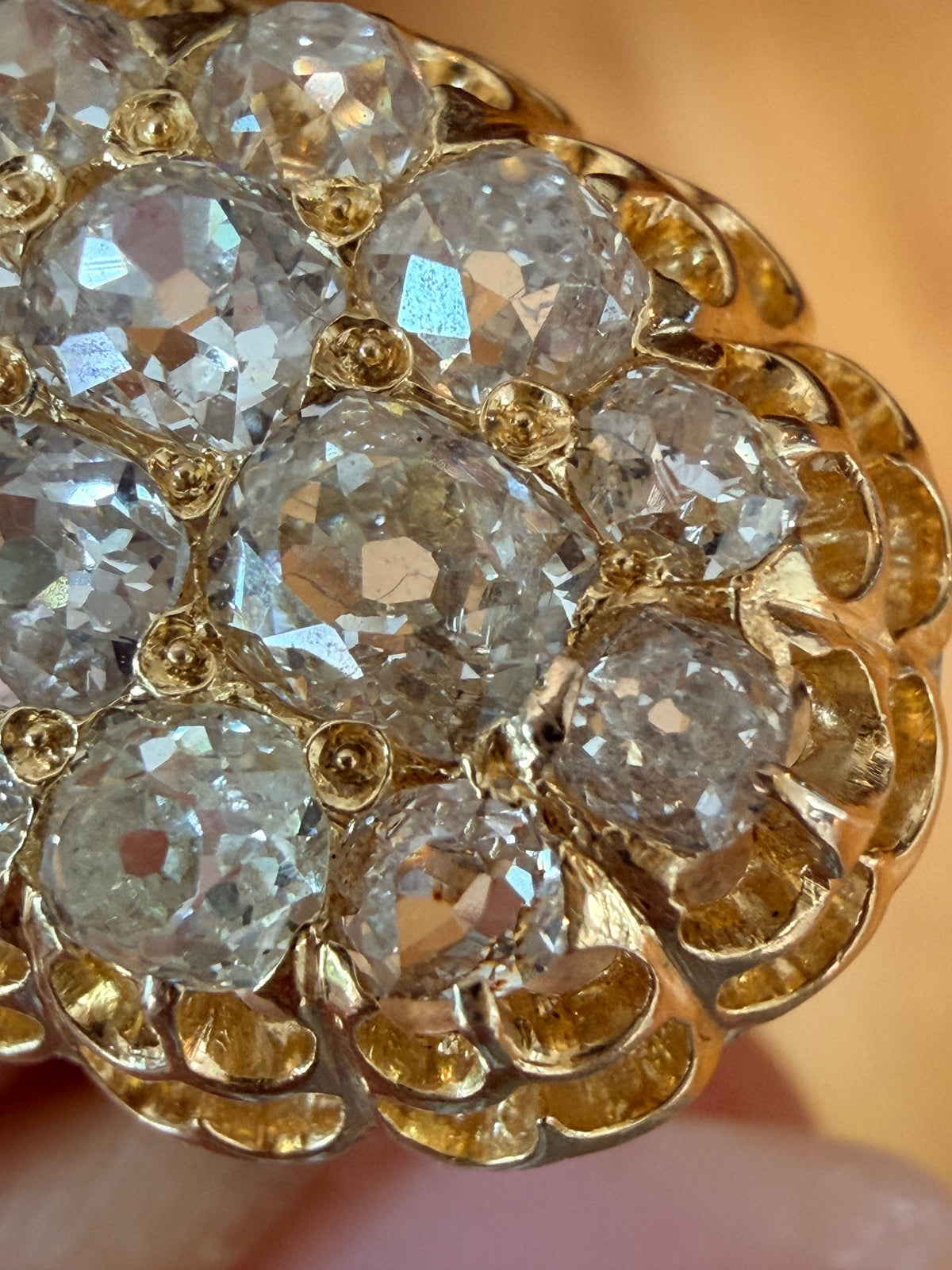Antique Diamond Cluster Dress Ring