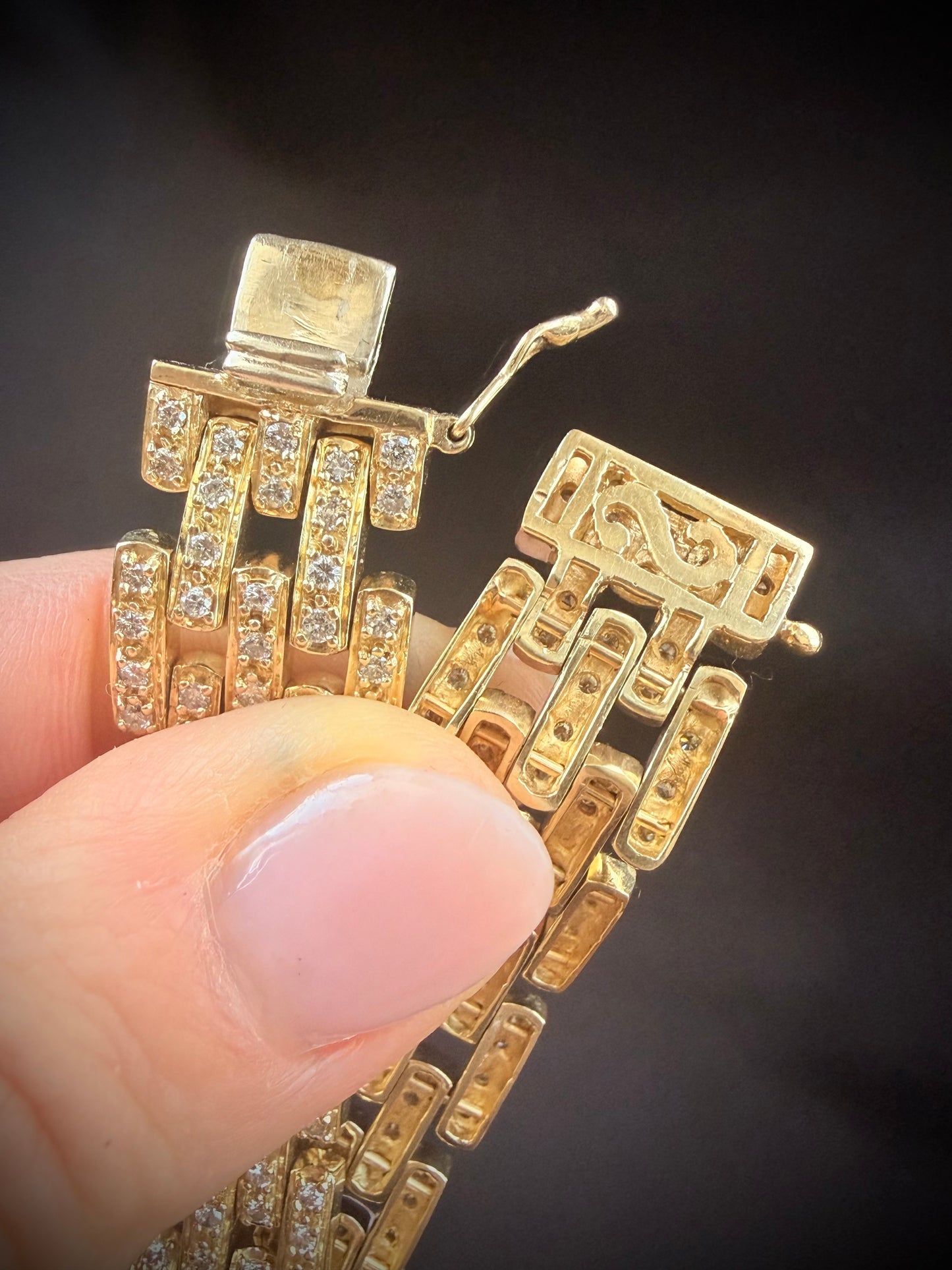 Vintage Panther Style Link Bracelet