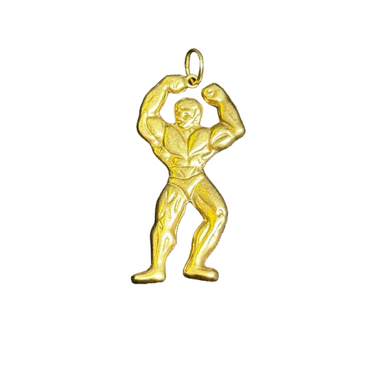 Vintage Body Builder Muscle Man Pendant