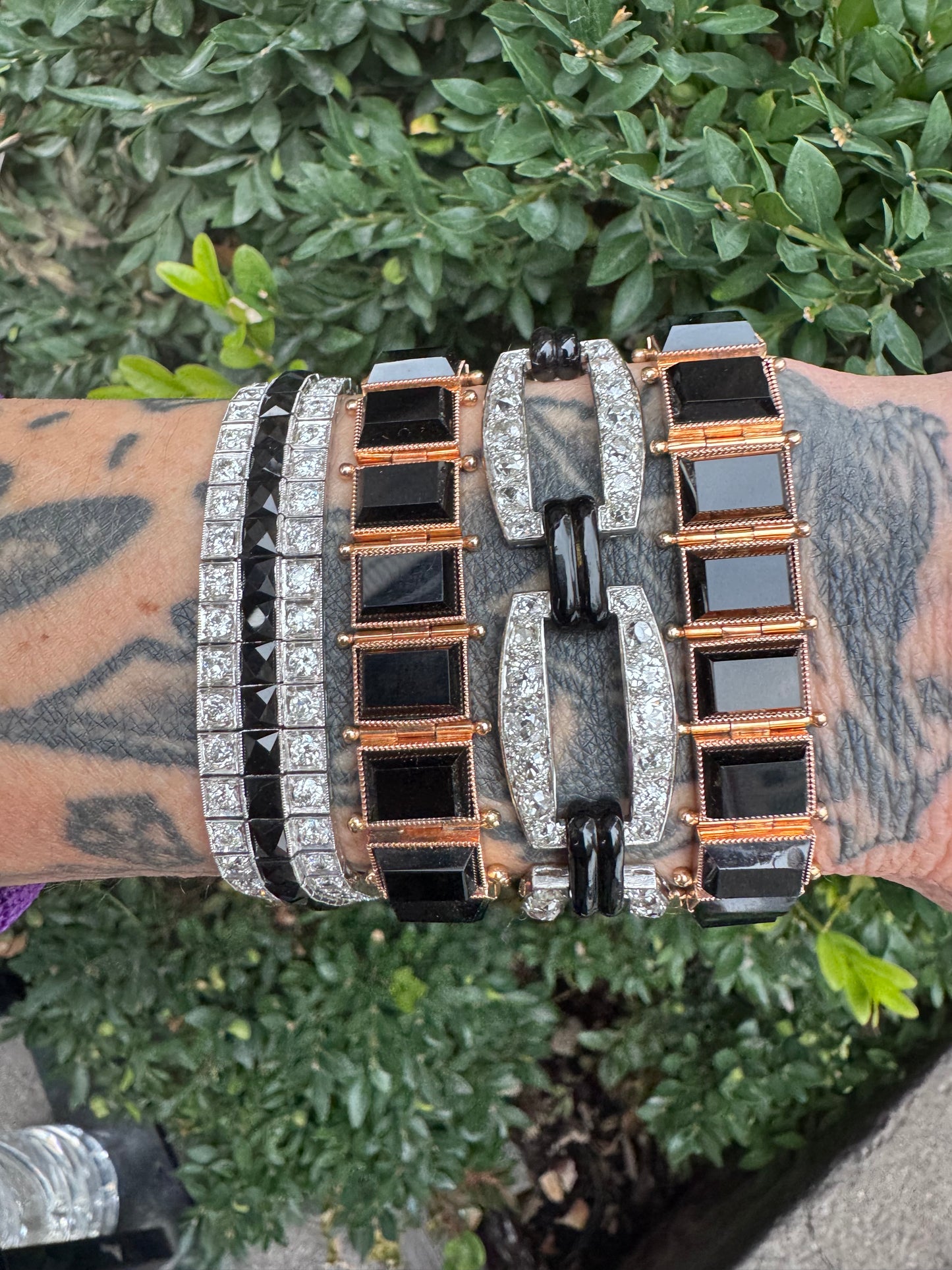 Fontana Art Deco Diamond & Onyx Bracelet