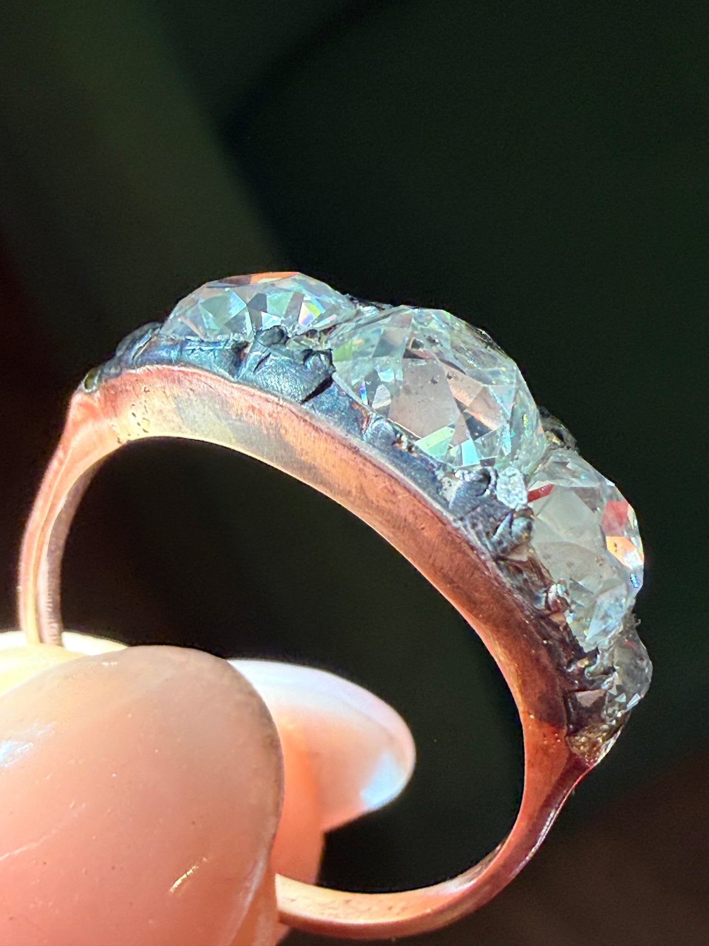 Antique Russian Three Stone