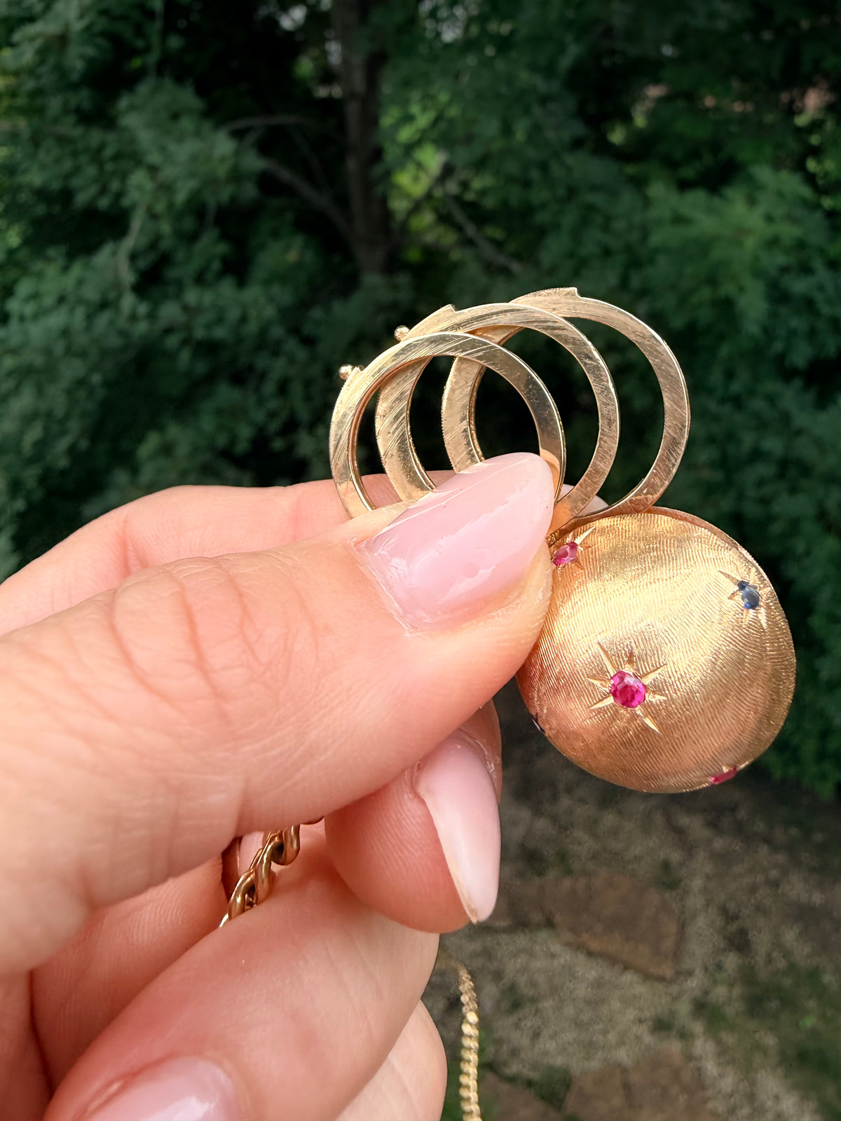 Vintage Gemset Orb Locket