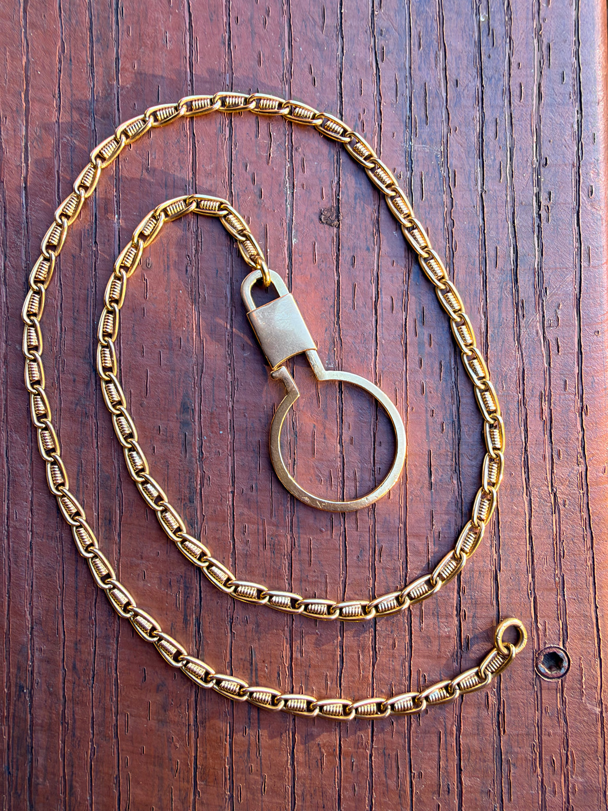 Antique Spiral Link Watch Chain